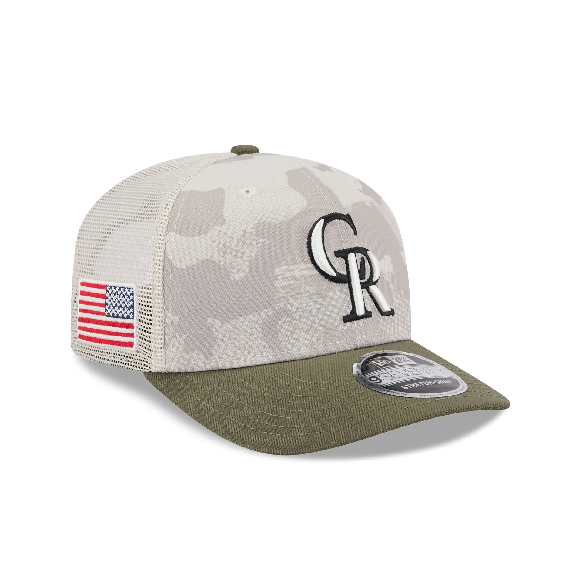 Colorado Rockies Armed Forces Day 2025 9SEVENTY Trucker Hat