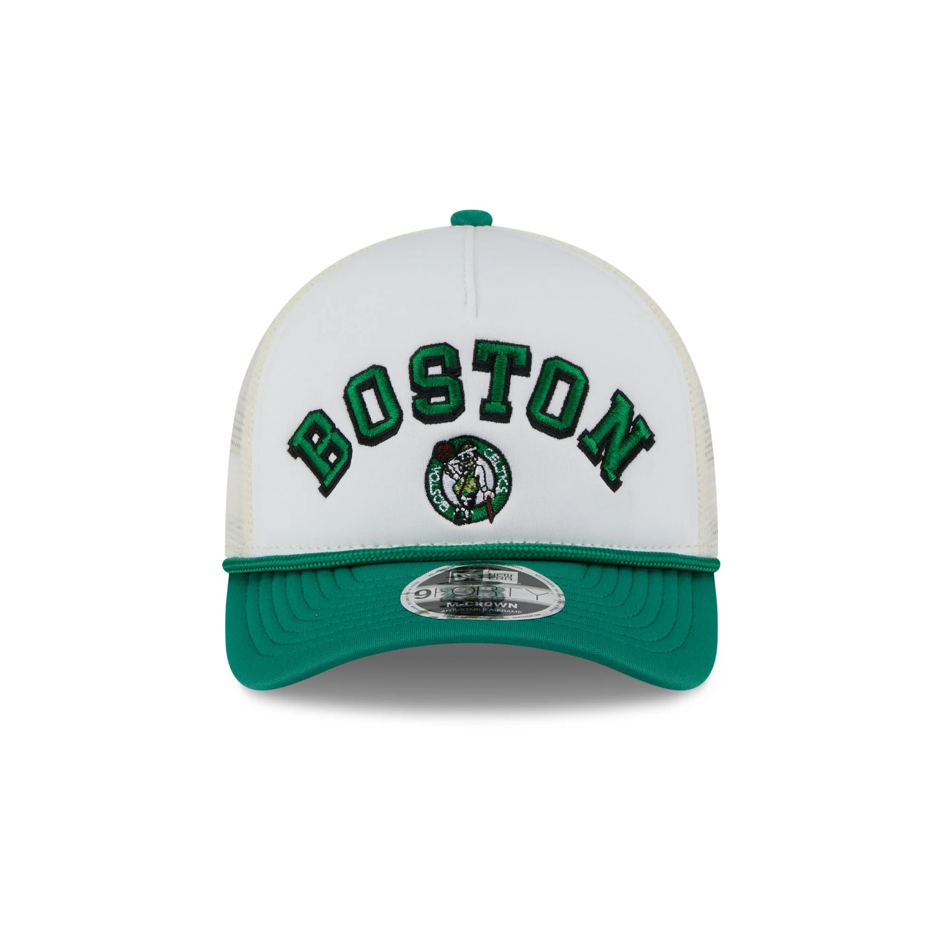 Boston Celtics Chrome Arch 9FORTY M-Crown A-Frame Trucker Hat