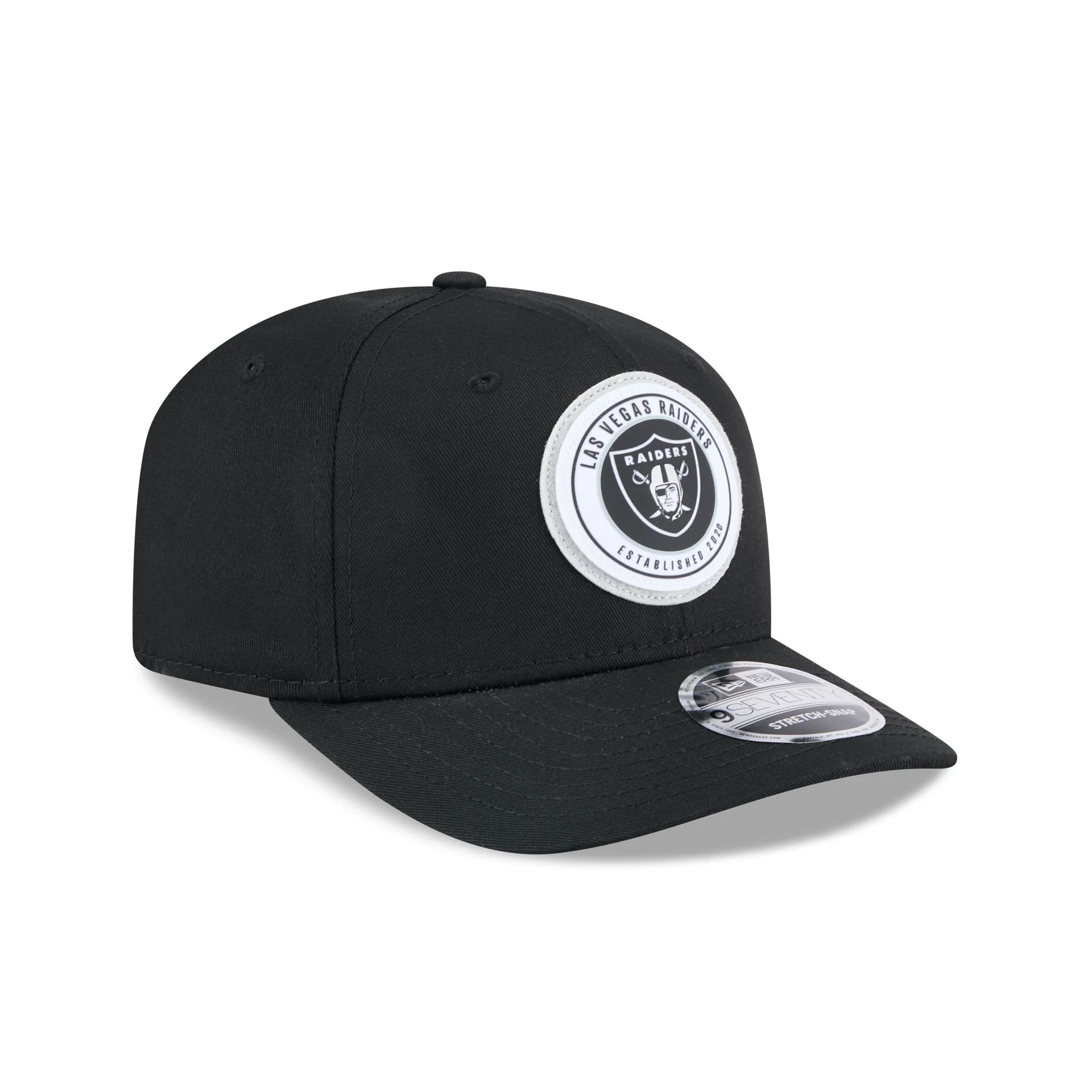 Las Vegas Raiders Circle Patch 9SEVENTY Stretch-Snap Hat
