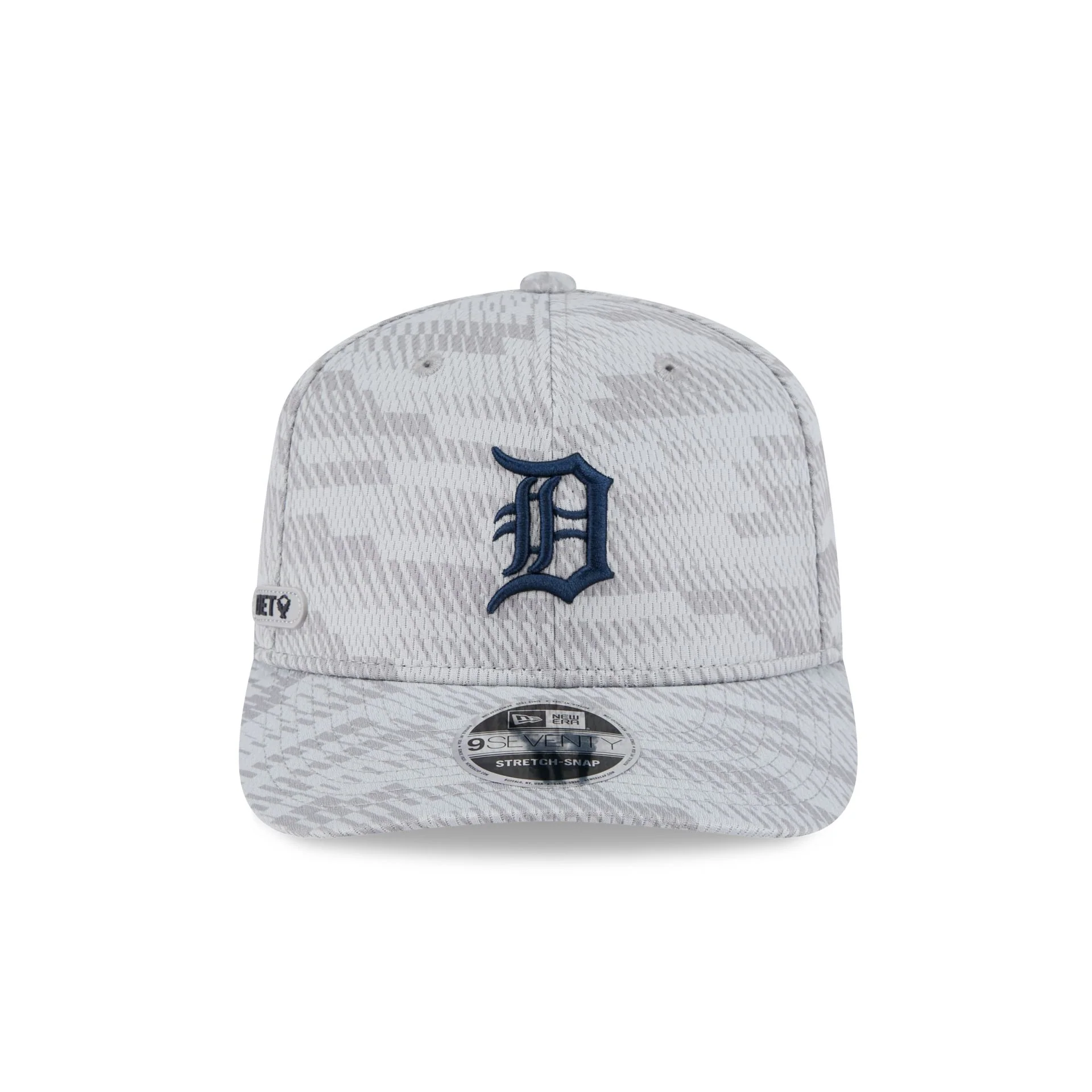 Detroit Tigers 2025 Clubhouse Gray 9SEVENTY Stretch-Snap Hat
