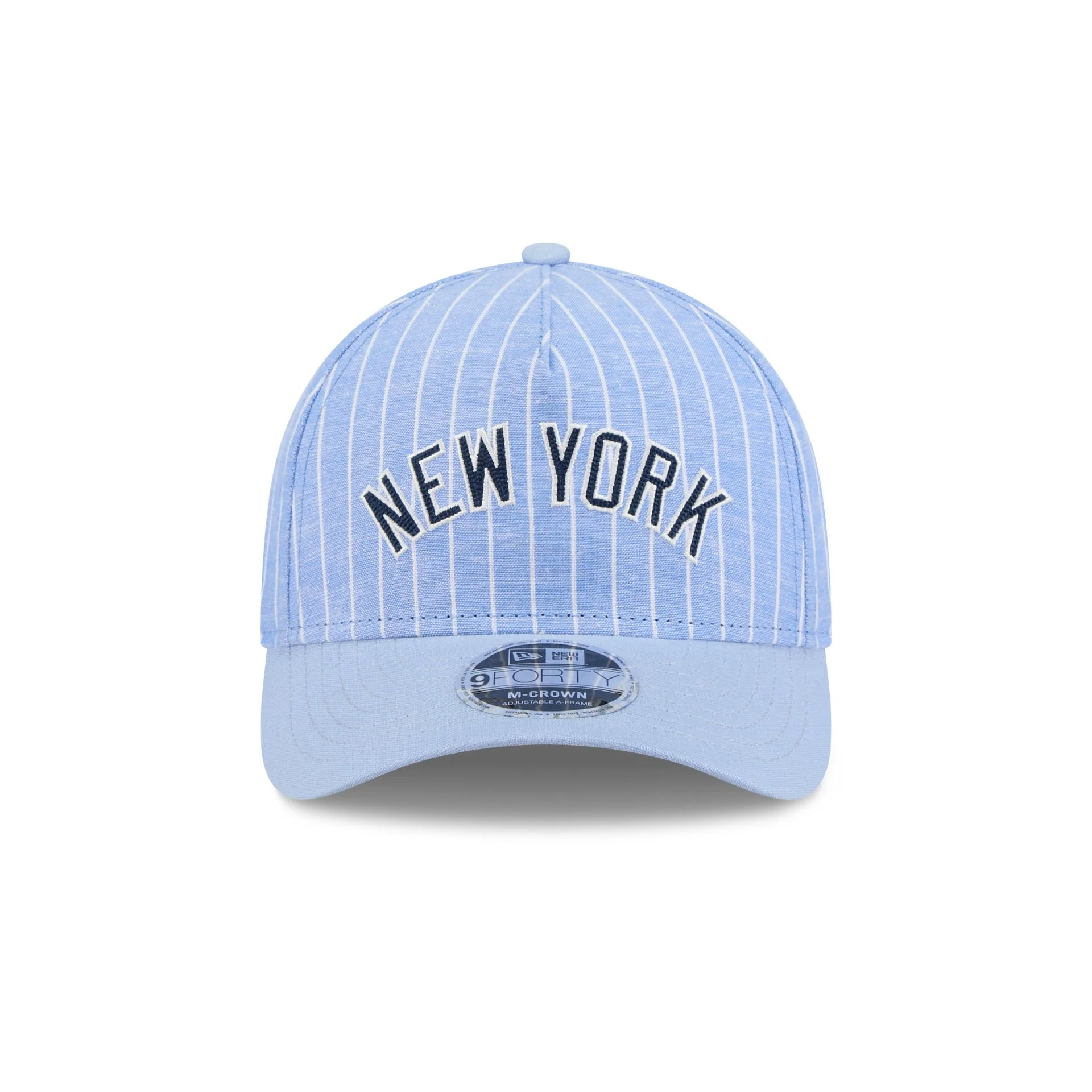 New York Yankees Pinstripe Linen 9FORTY M-Crown A-Frame Snapback Hat