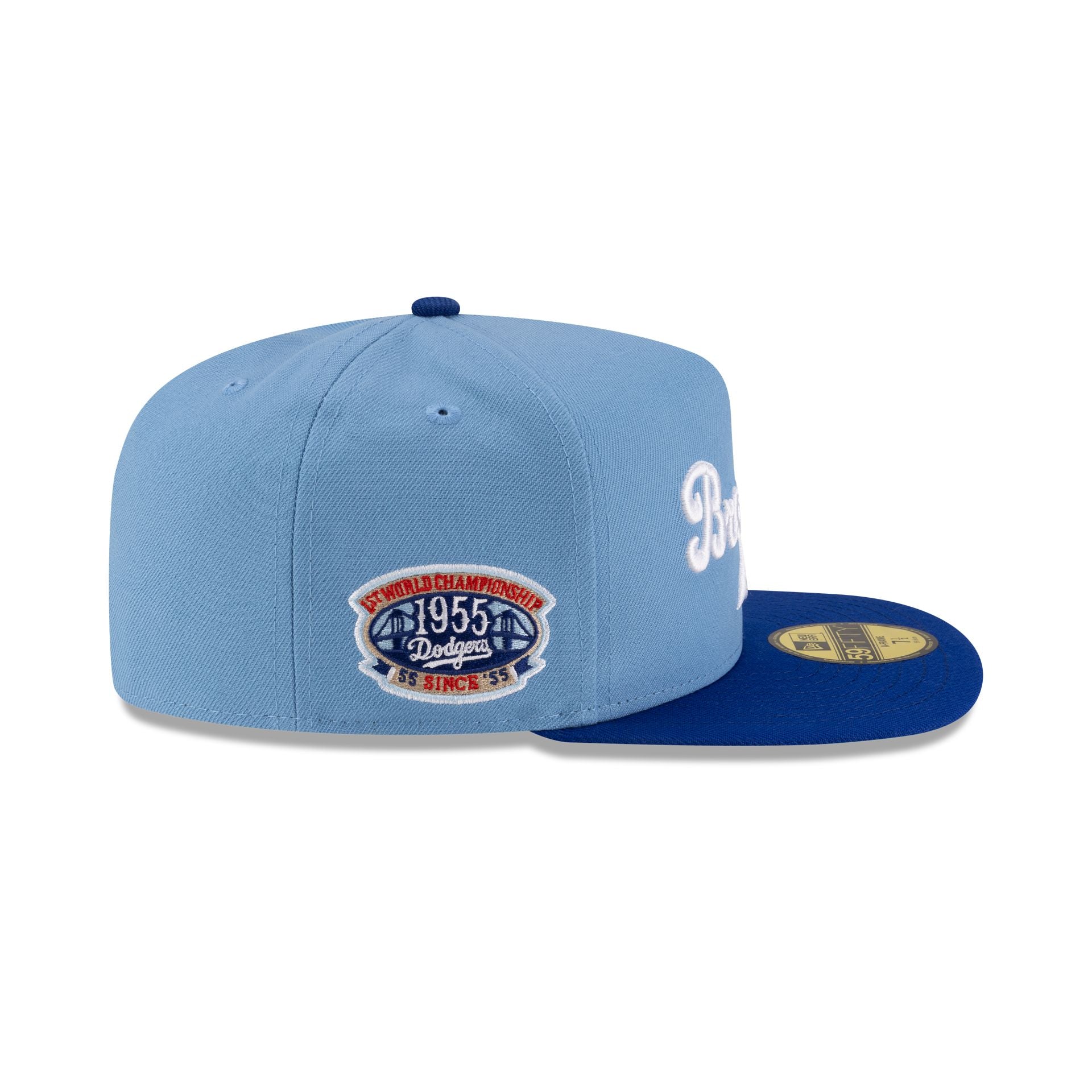 Just Caps Sky Blue Brooklyn Dodgers 59FIFTY A-Frame Fitted Hat
