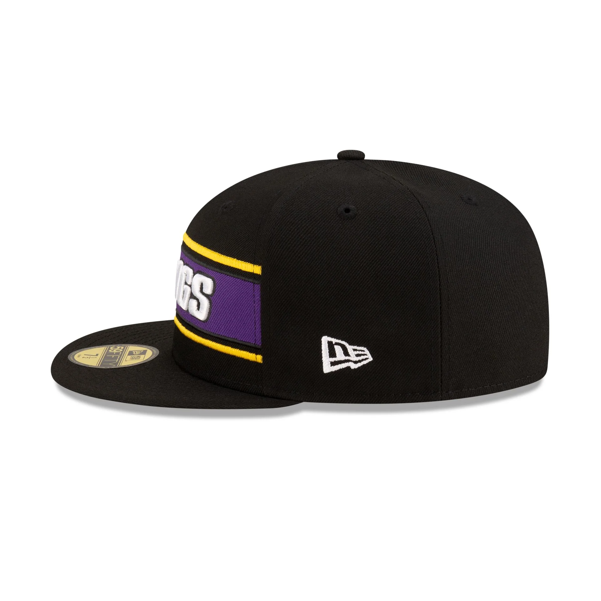 Minnesota Vikings 2024 Sideline Black 59FIFTY Fitted Hat