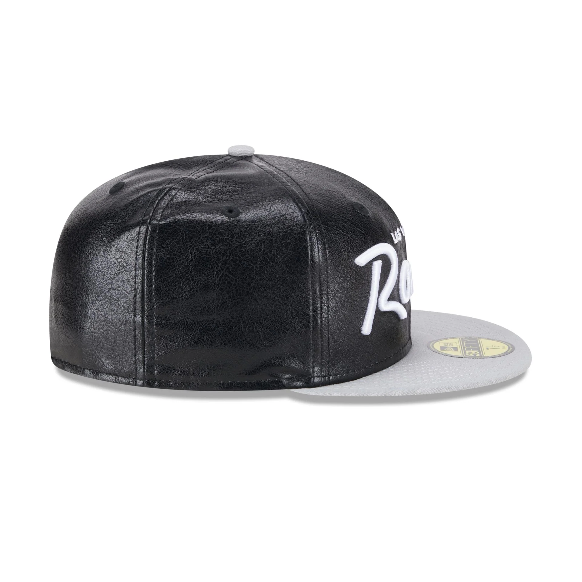 Las Vegas Raiders Faux Leather Crown 59FIFTY Fitted Hat