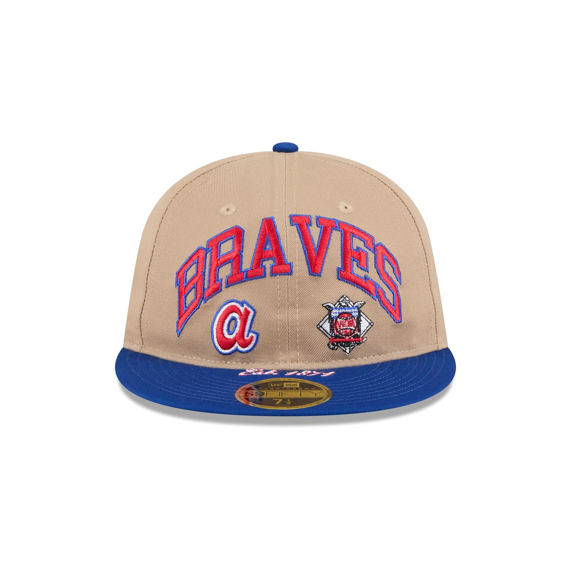 Atlanta Braves Camel Retro Crown 59FIFTY Fitted Hat