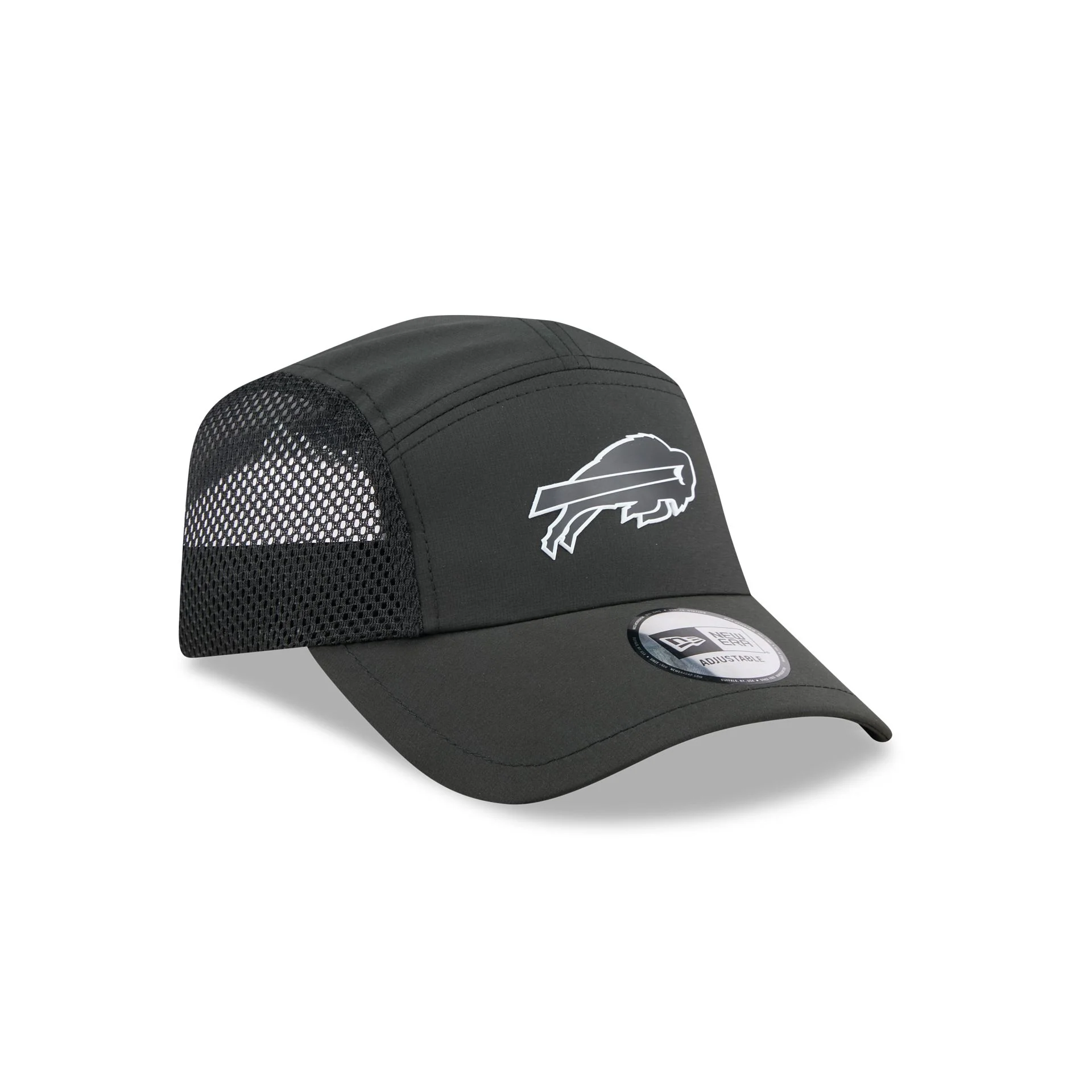 Buffalo Bills Black Poly Runner Adjustable Hat