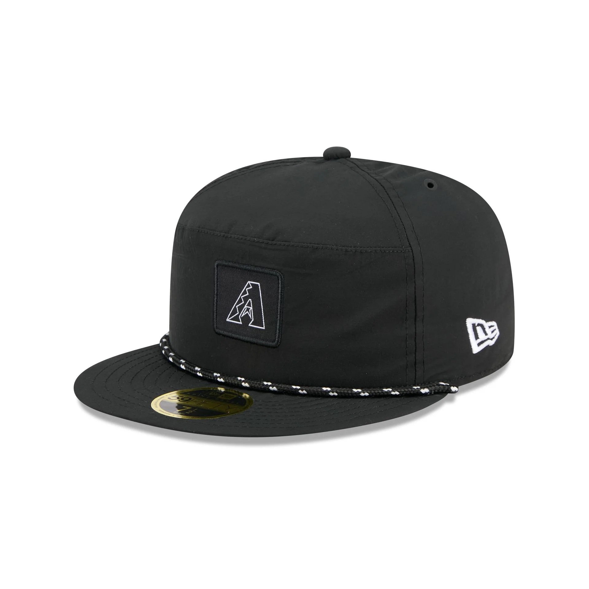 Arizona Diamondbacks Black Poly Rope Split Panel 59FIFTY Fitted Hat
