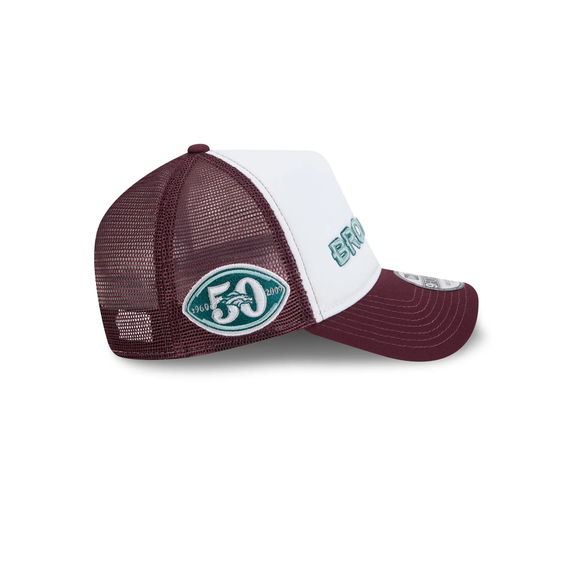 Denver Broncos Optic White 9FORTY A-Frame Snapback Hat