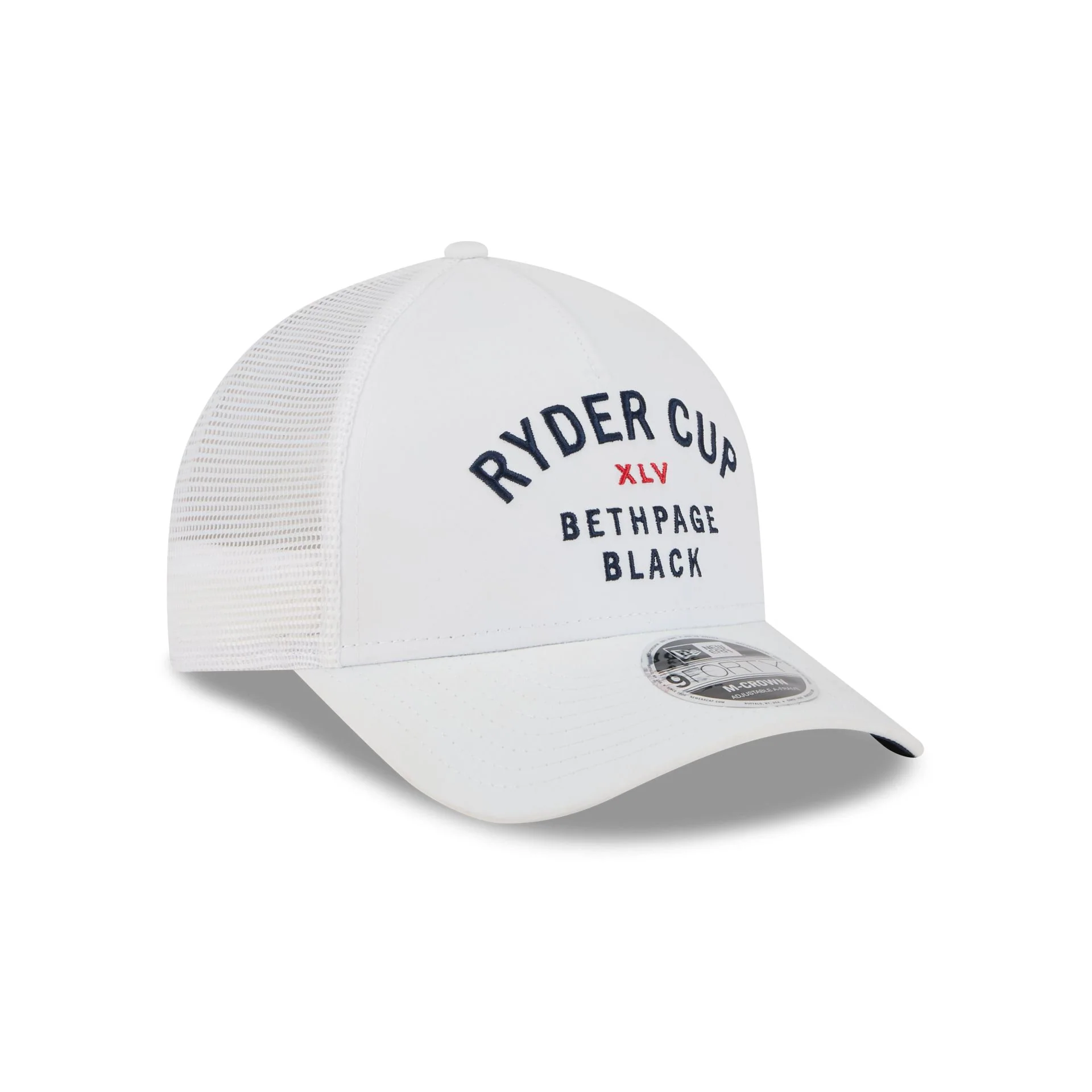 2025 Ryder Cup Minimalist White 9FORTY M-Crown A-Frame Trucker Hat