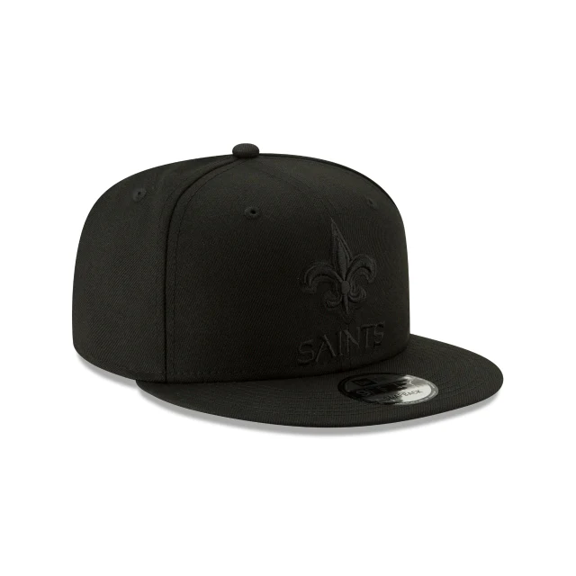 New Orleans Saints Basic Black On Black 9FIFTY Snapback Hat