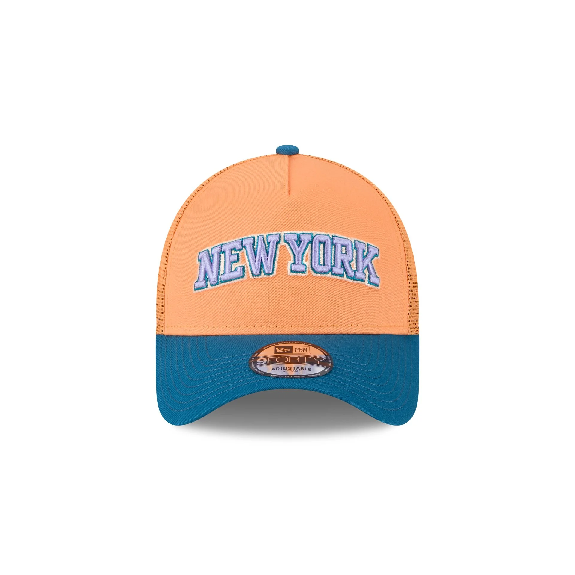 New York Knicks Orange Glaze 9FORTY A-Frame Trucker Hat
