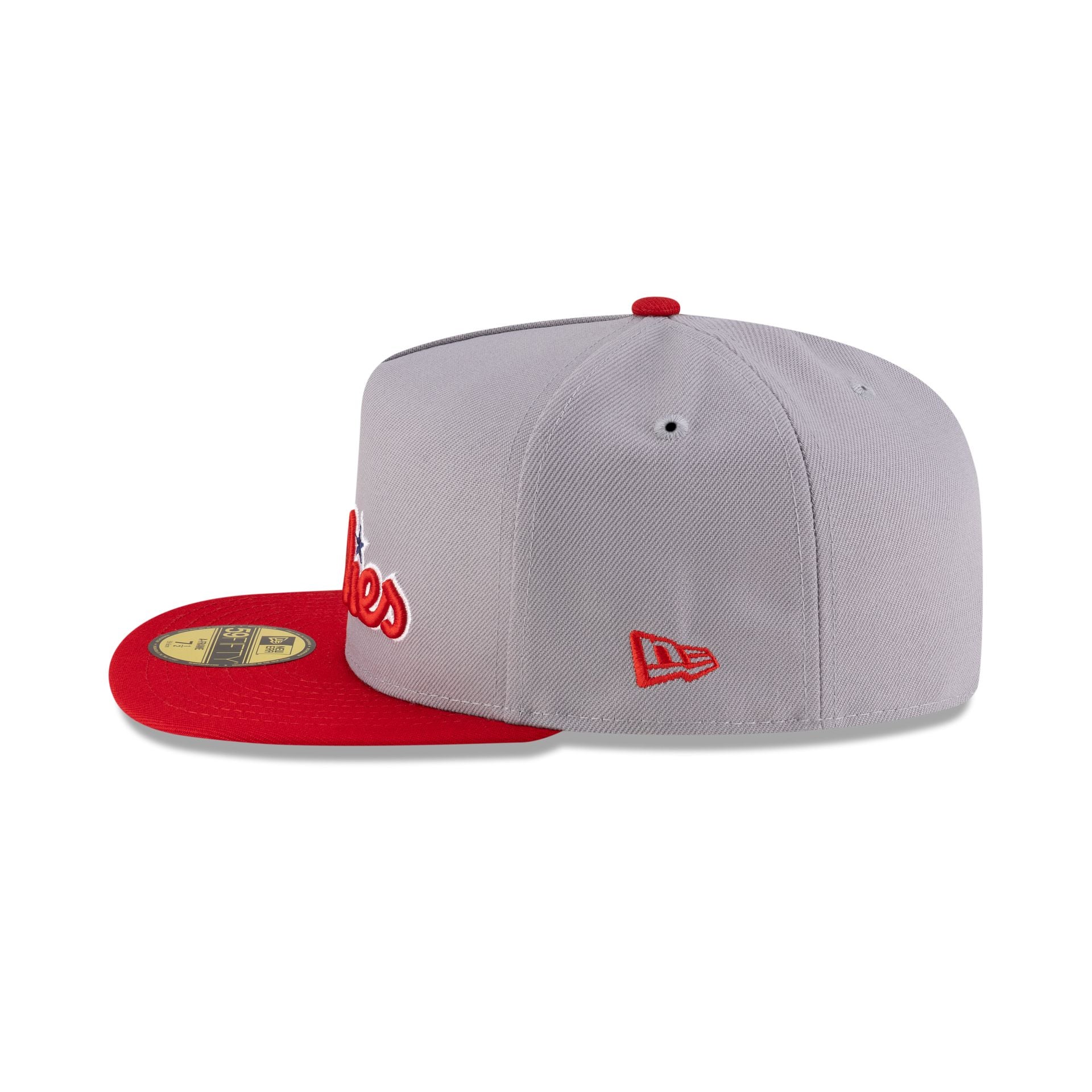 Just Caps League Sidepatch Gray Philadelphia Phillies 59FIFTY A-Frame Fitted Hat