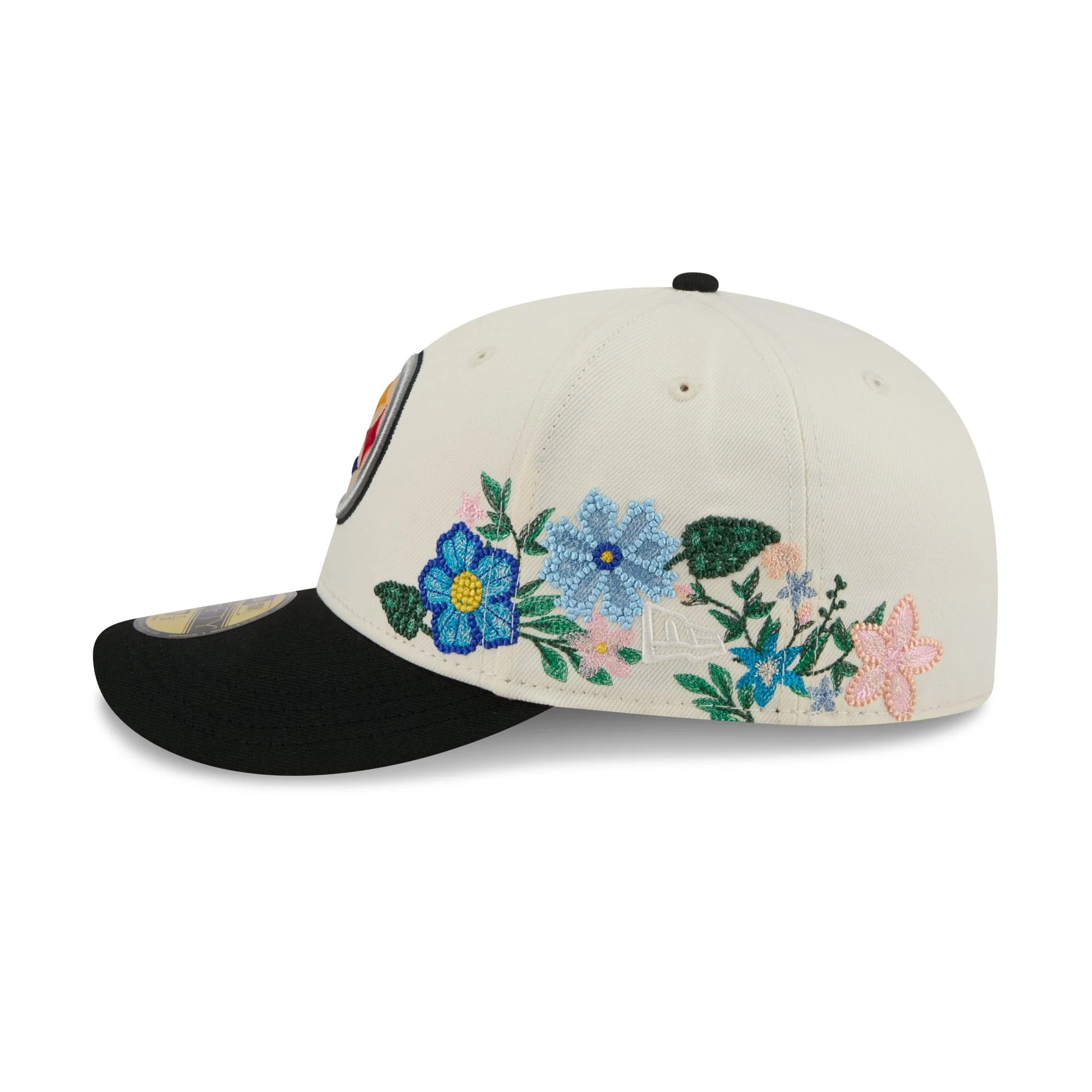 Pittsburgh Steelers Tonal Florals White 59FIFTY Fitted Hat