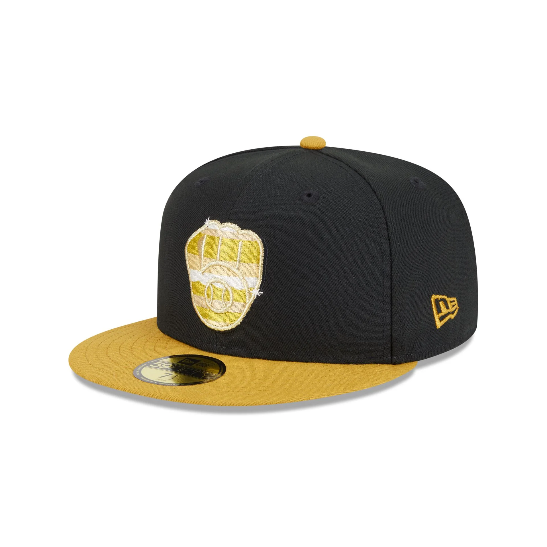Milwaukee Brewers Metallic Gold Logo 59FIFTY Fitted Hat
