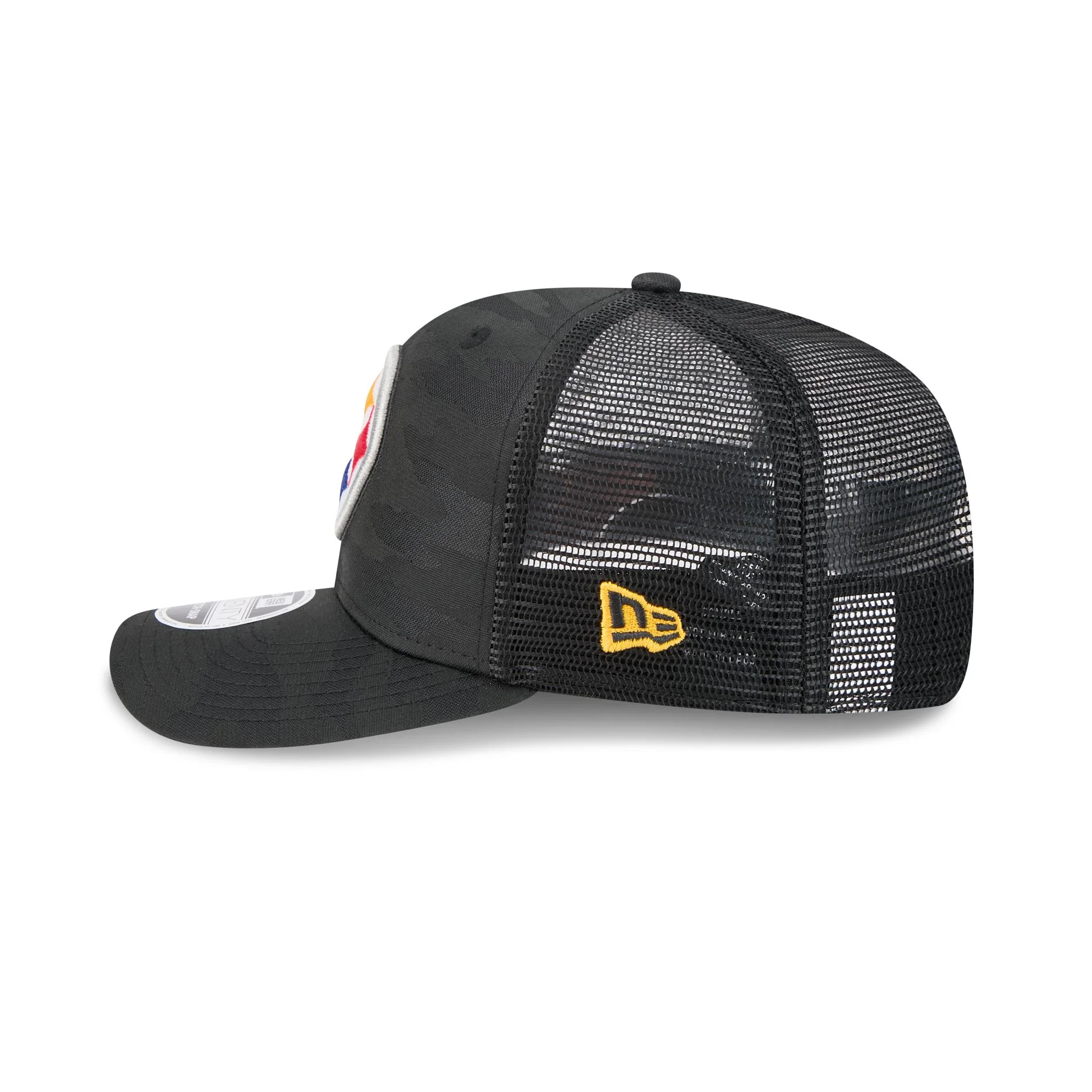 Pittsburgh Steelers Camo 9SEVENTY Trucker Stretch-Snap Hat