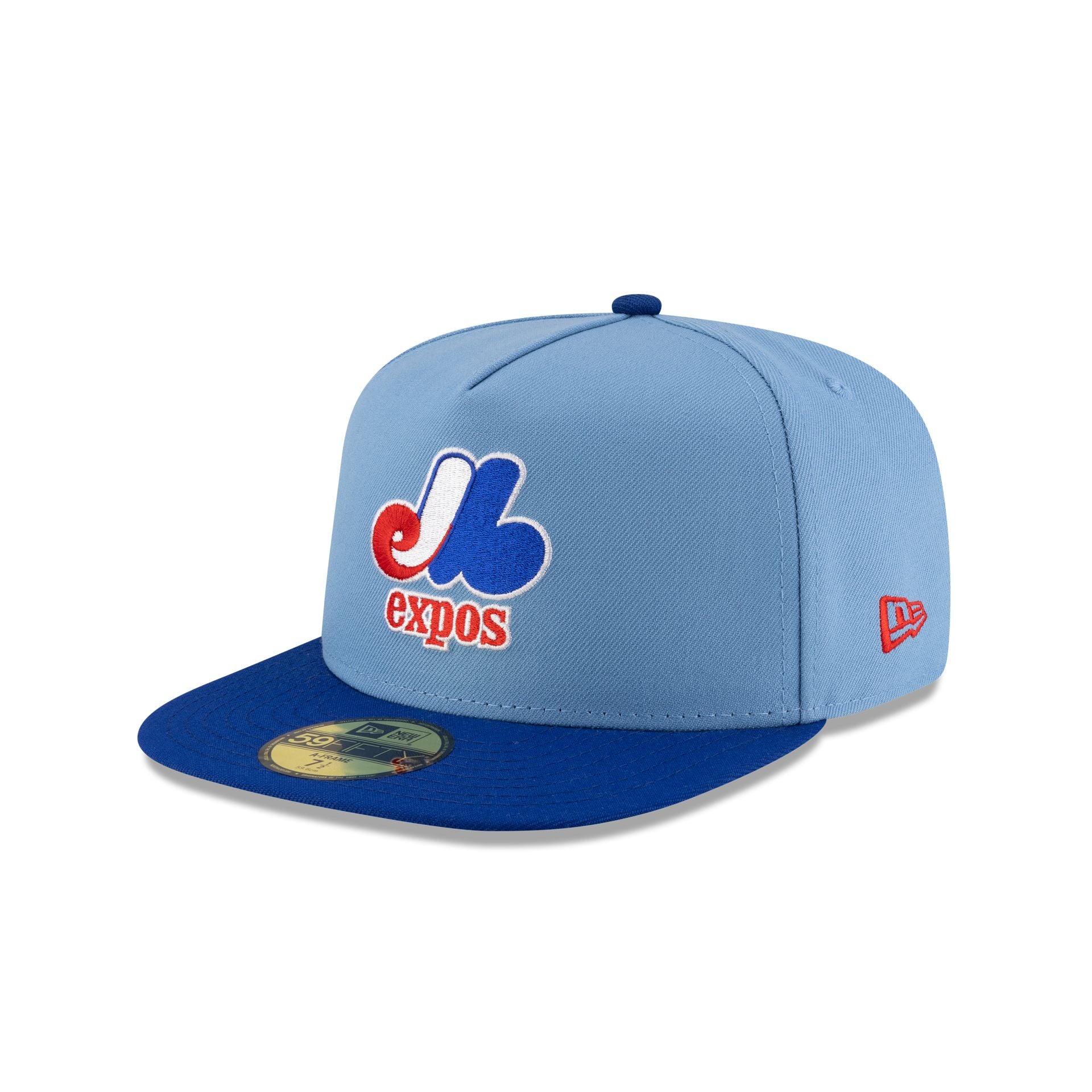 Just Caps Sky Blue Montreal Expos 59FIFTY A-Frame Fitted Hat