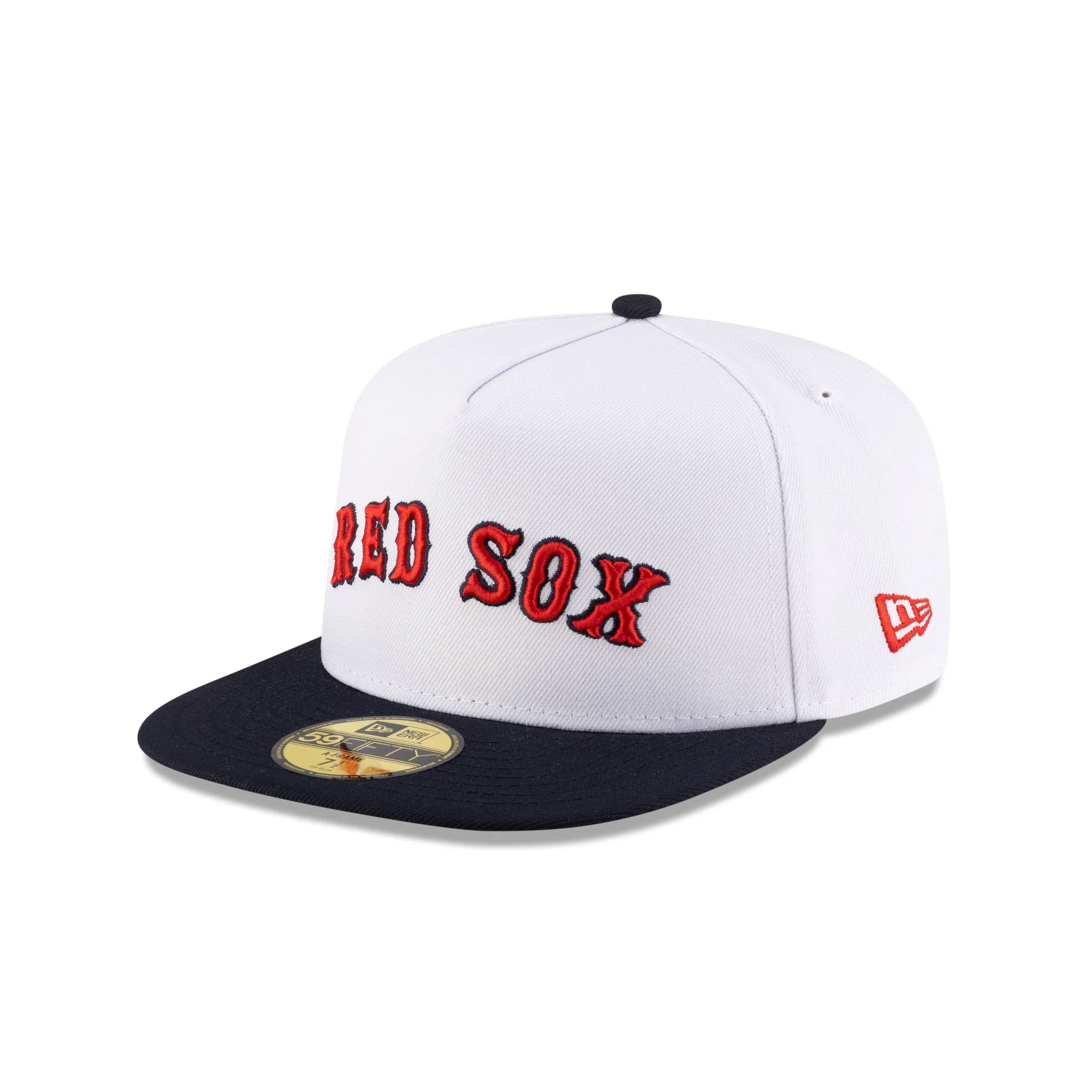 Just Caps League Sidepatch Optic White Boston Red Sox 59FIFTY A-Frame Fitted Hat