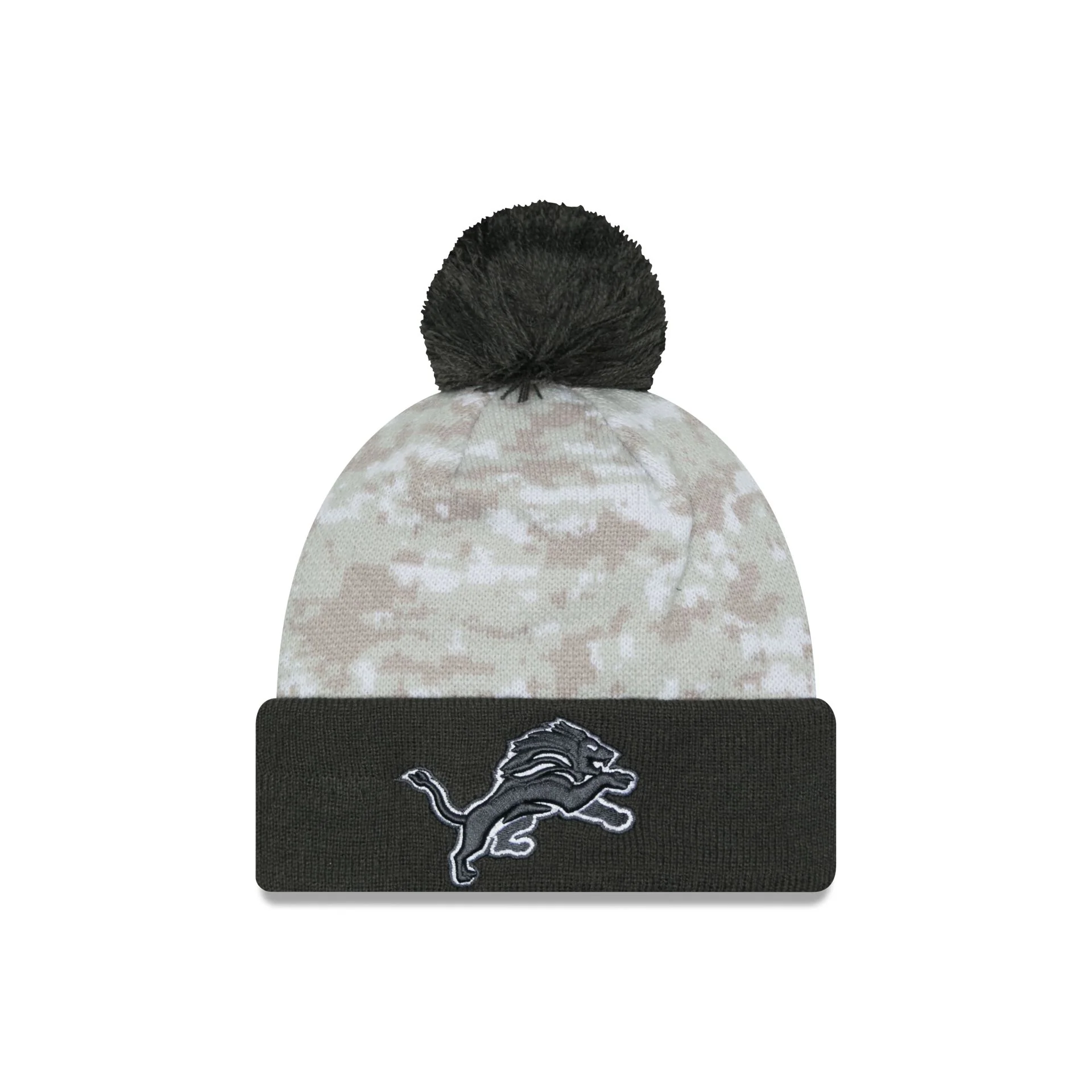 Detroit Lions 2024 Salute to Service Pom Knit Hat