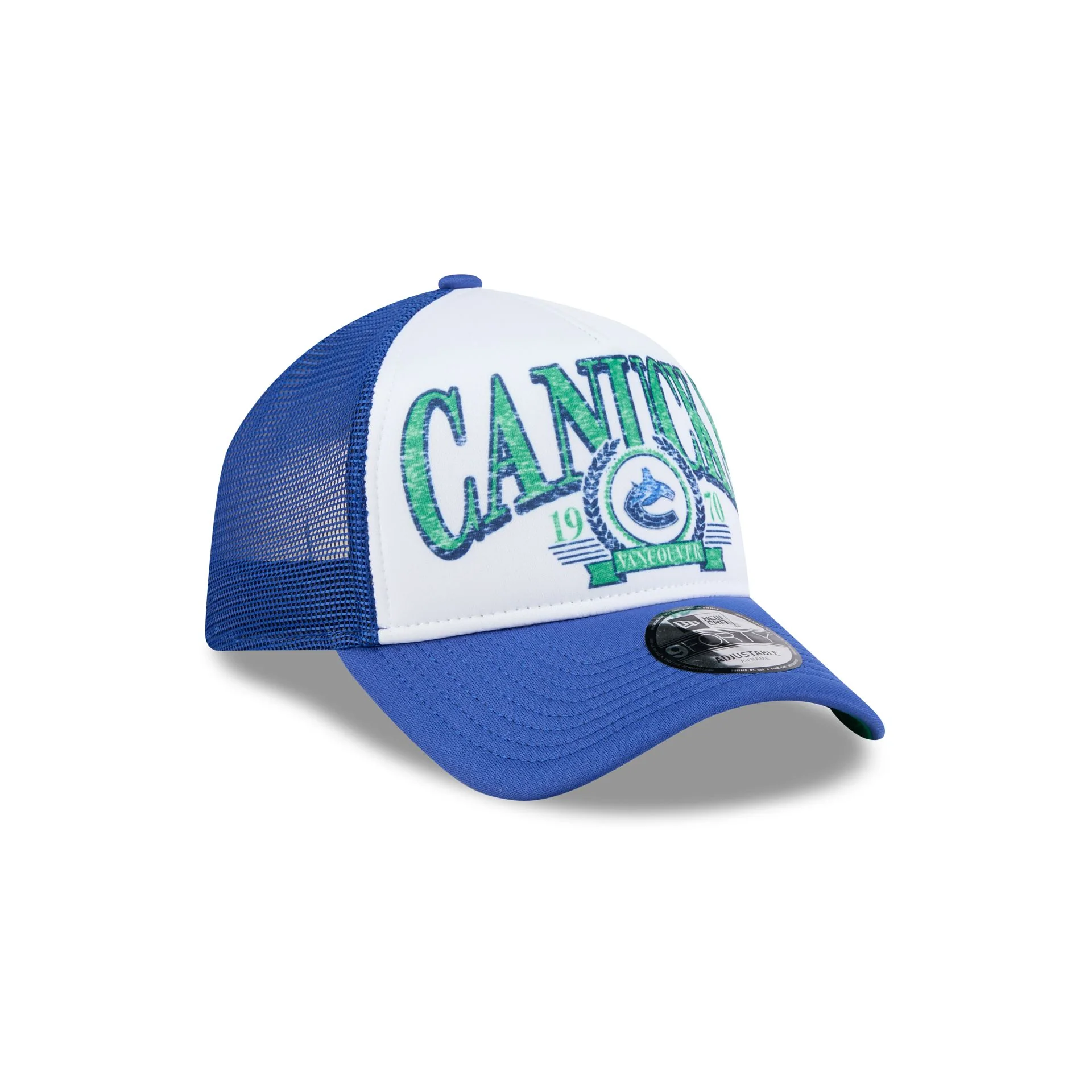Vancouver Canucks Distressed 9FORTY A-Frame Trucker Hat