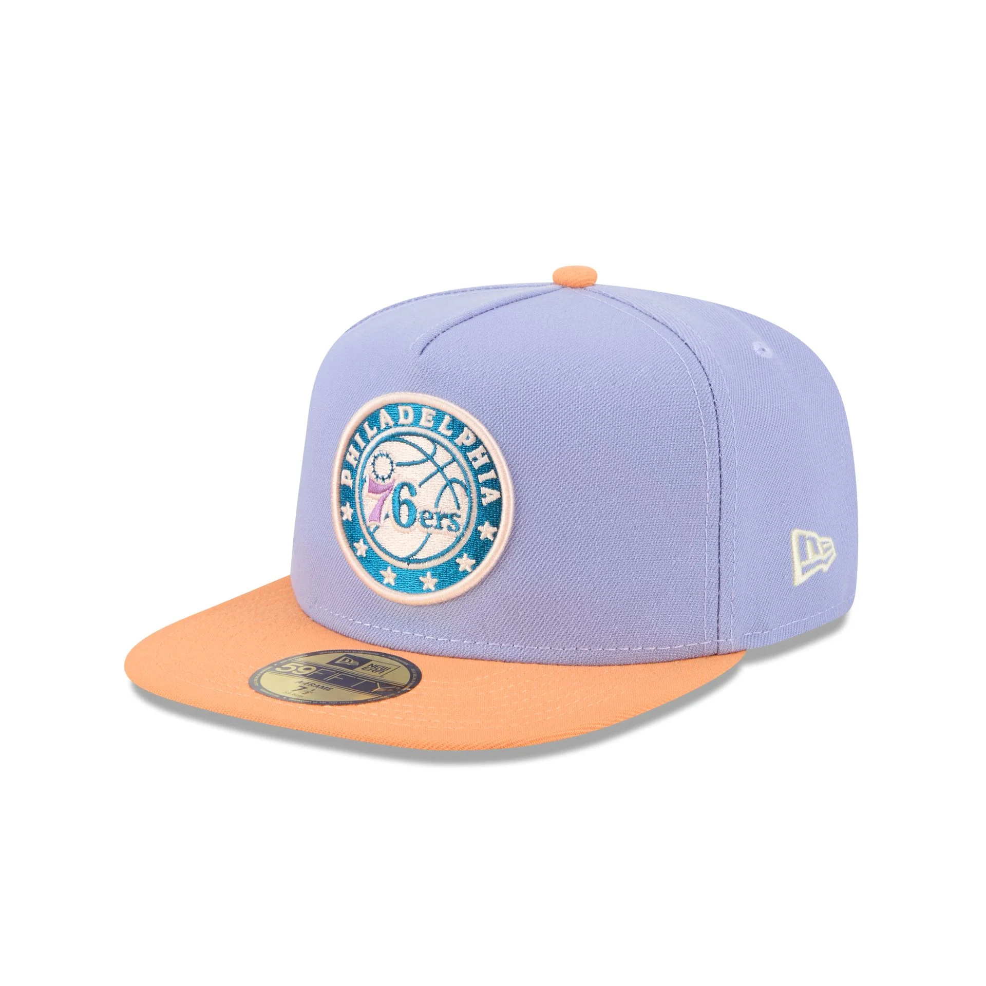 Philadelphia 76ers Lavender 59FIFTY A-Frame Fitted Hat