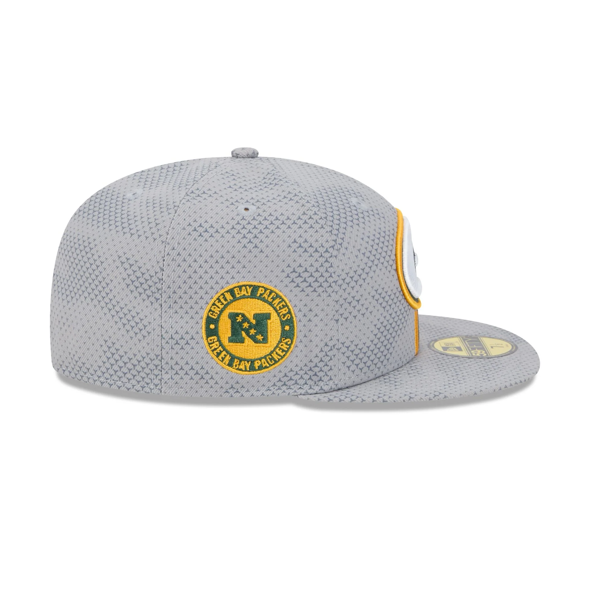 Green Bay Packers 2024 Sideline Gray 59FIFTY Fitted Hat