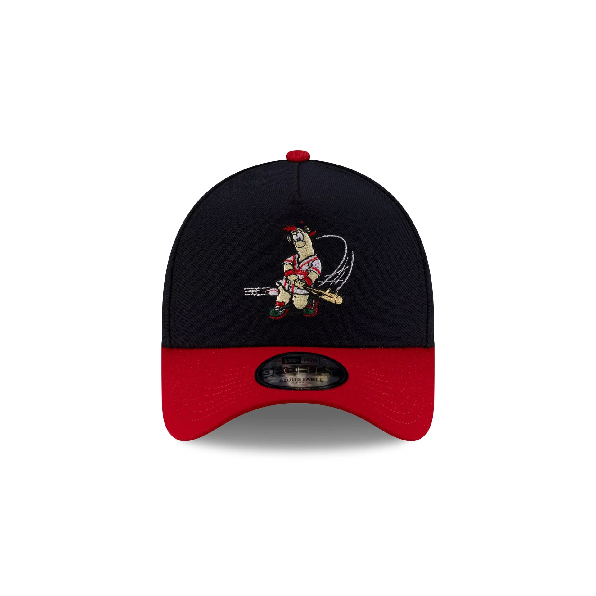Atlanta Braves Mascot Navy 9FORTY A-Frame Snapback Hat