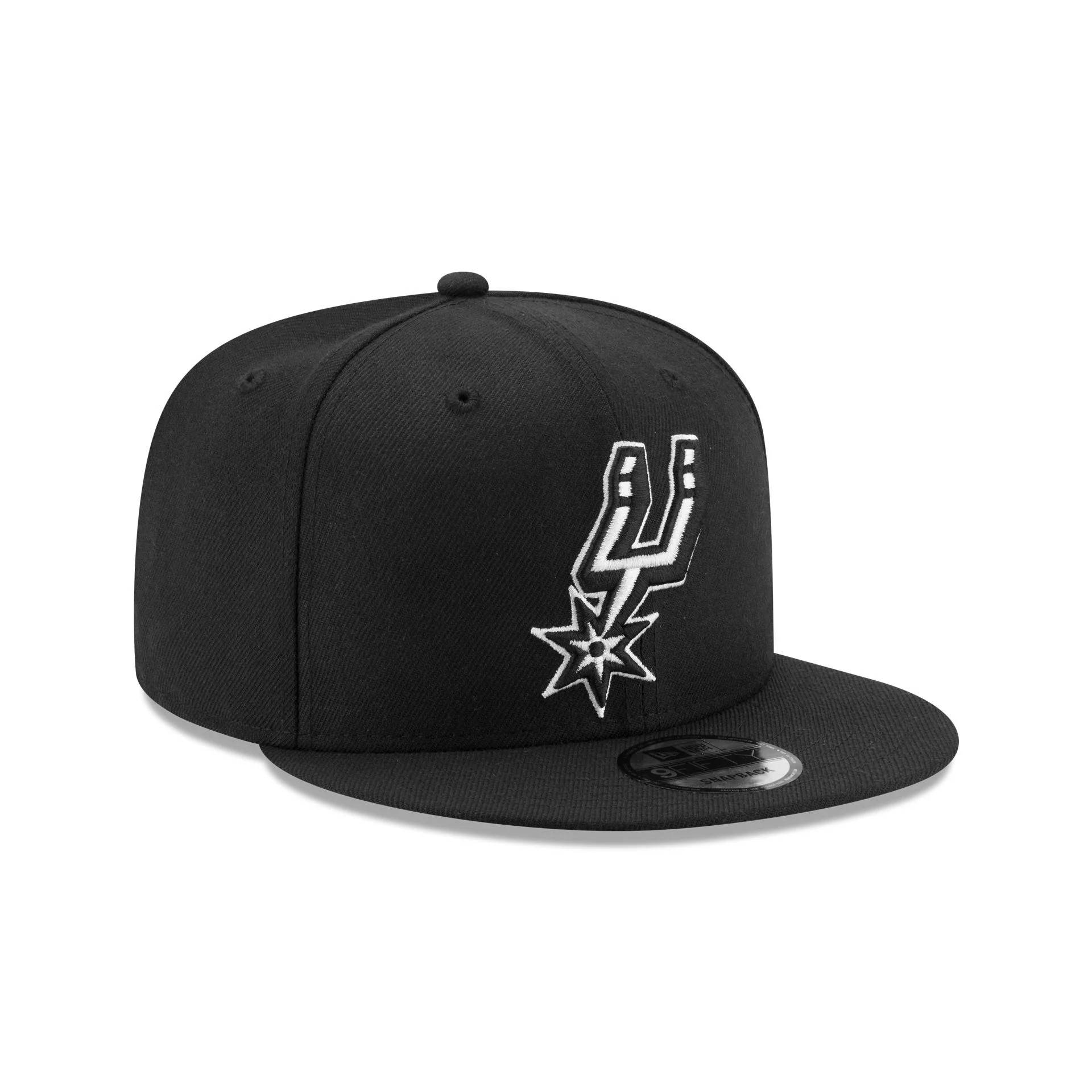 San Antonio Spurs Basic Black & White 9FIFTY Snapback Hat