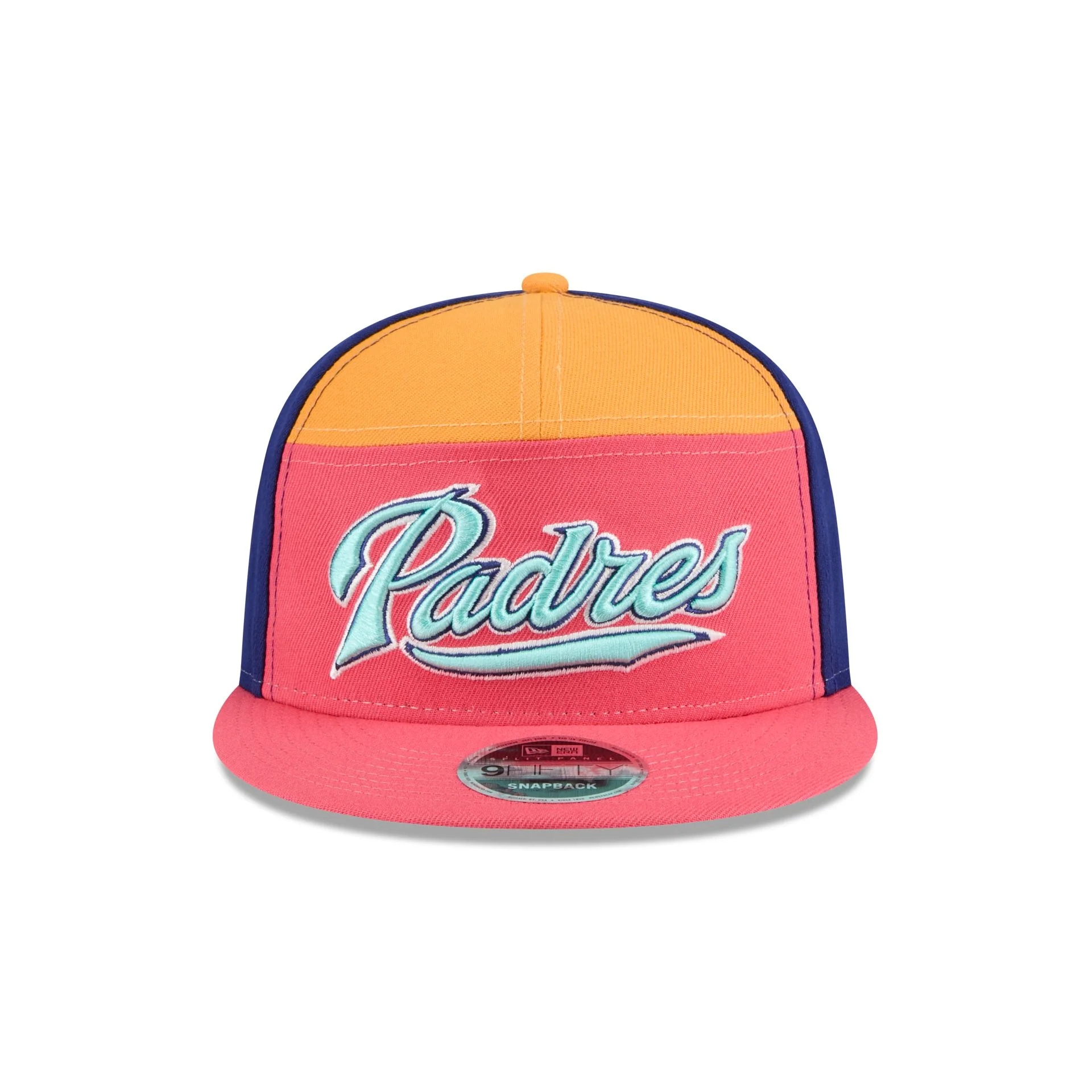 San Diego Padres Coral Split Panel 9FIFTY Snapback Hat