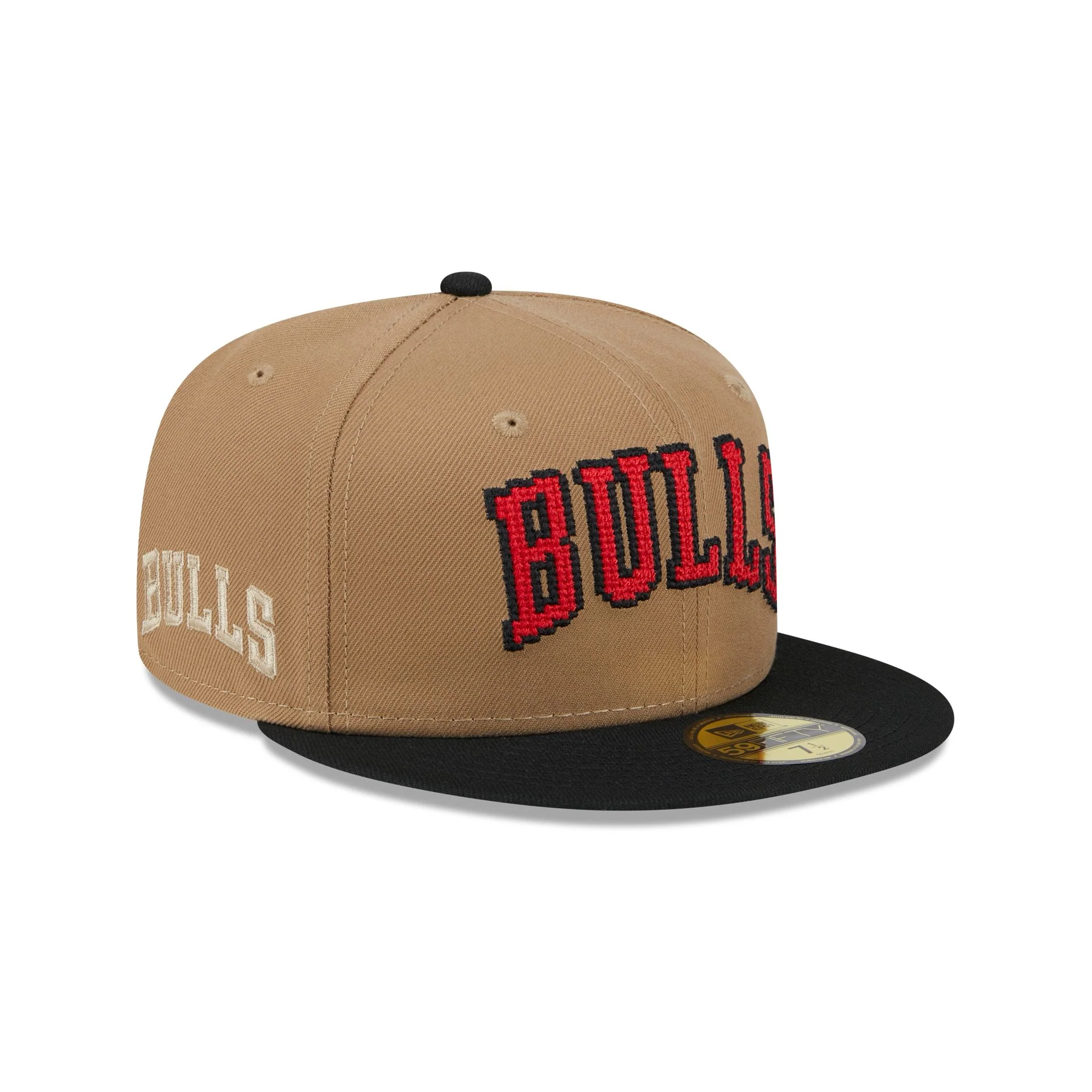 Chicago Bulls Classic 8-Bit Wordmark 59FIFTY Fitted Hat