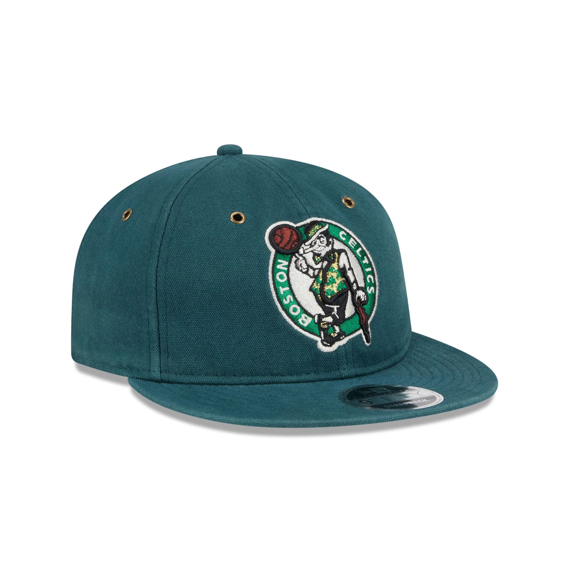 Boston Celtics Cotton Canvas Retro Crown 9FIFTY Adjustable Hat