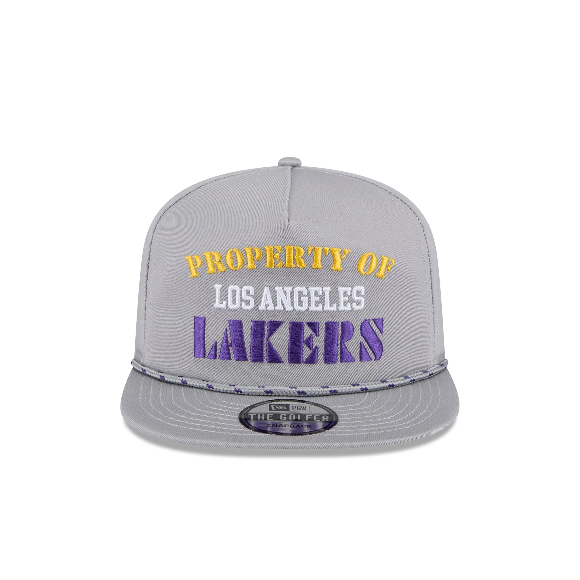 Los Angeles Lakers Vintage Gray Rope Golfer Hat