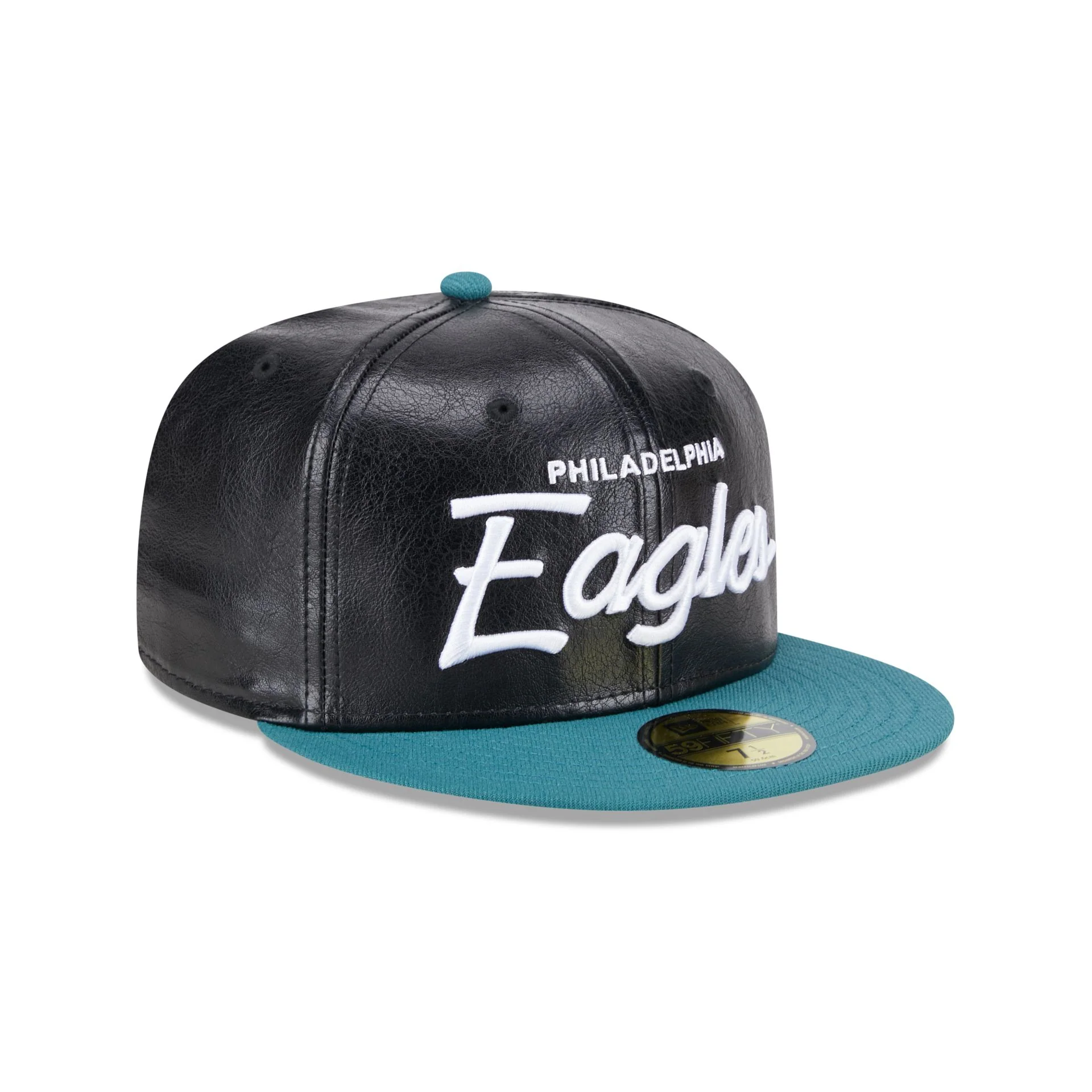Philadelphia Eagles Faux Leather Crown 59FIFTY Fitted Hat