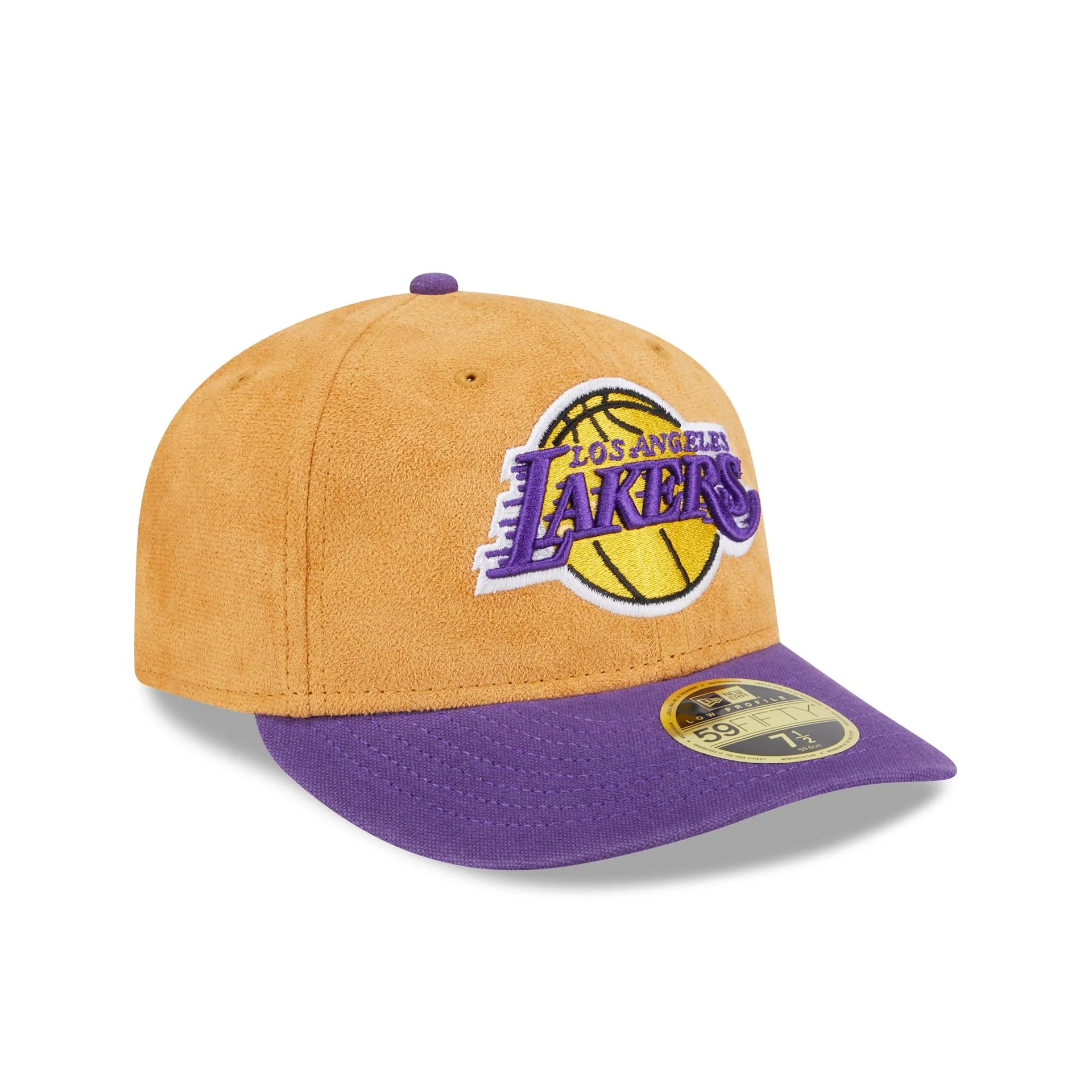Los Angeles Lakers Tan Texture Low Profile 59FIFTY Fitted Hat