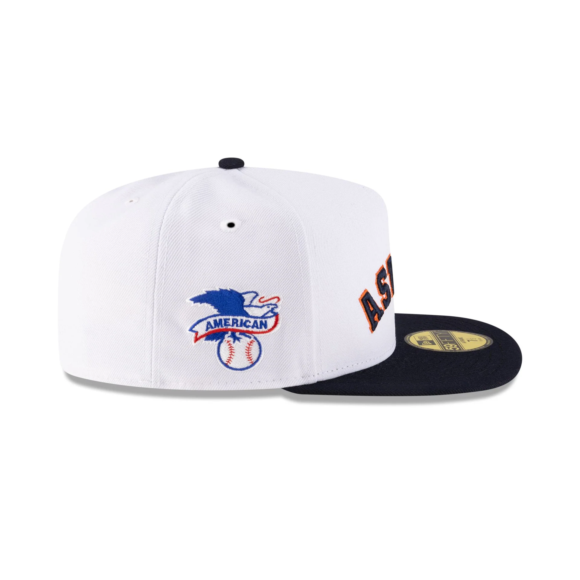 Just Caps League Sidepatch Optic White Houston Astros 59FIFTY A-Frame Fitted Hat