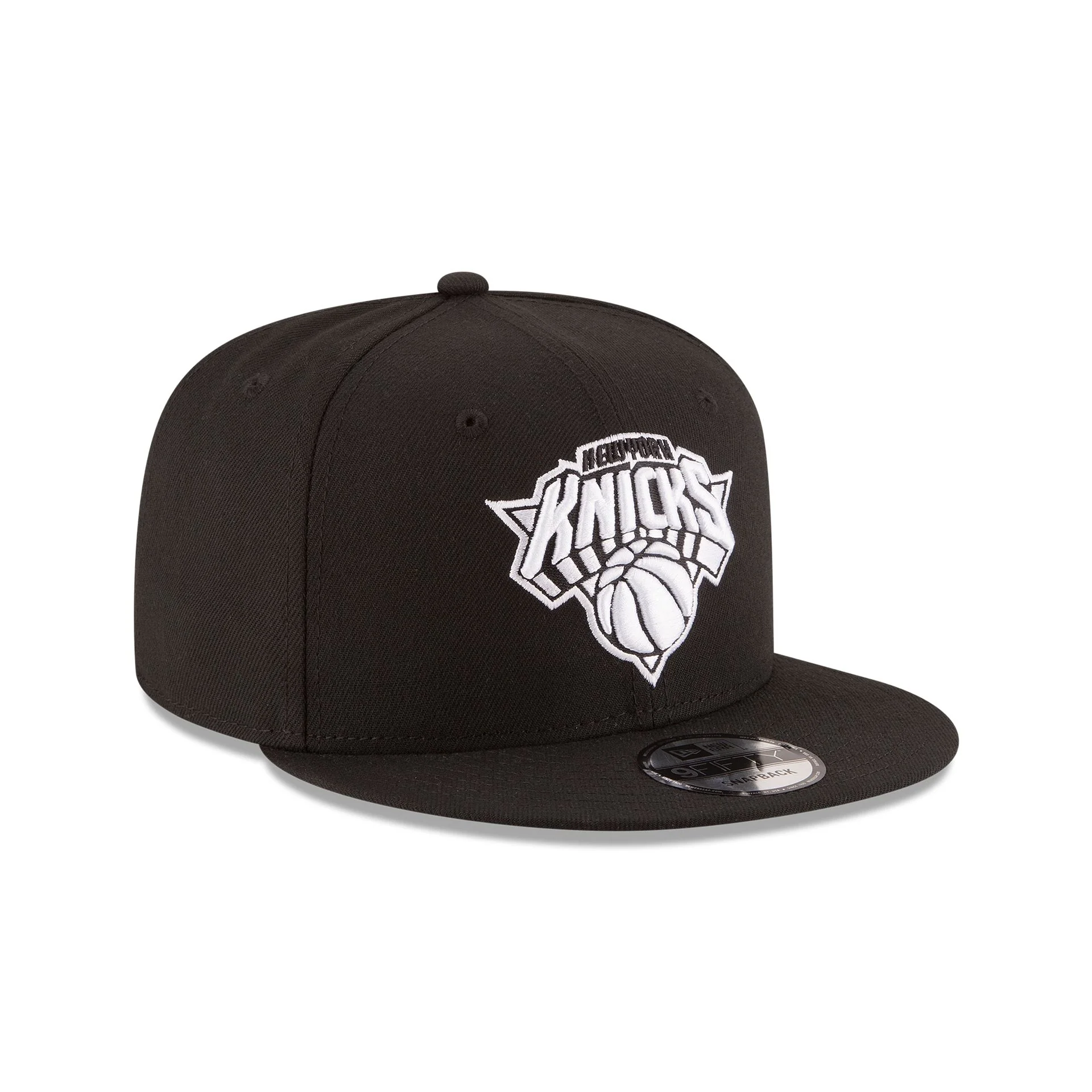 New York Knicks Basic Black & White 9FIFTY Snapback Hat