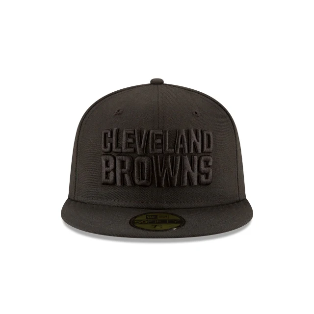 Cleveland Browns Black On Black 59FIFTY Fitted Hat