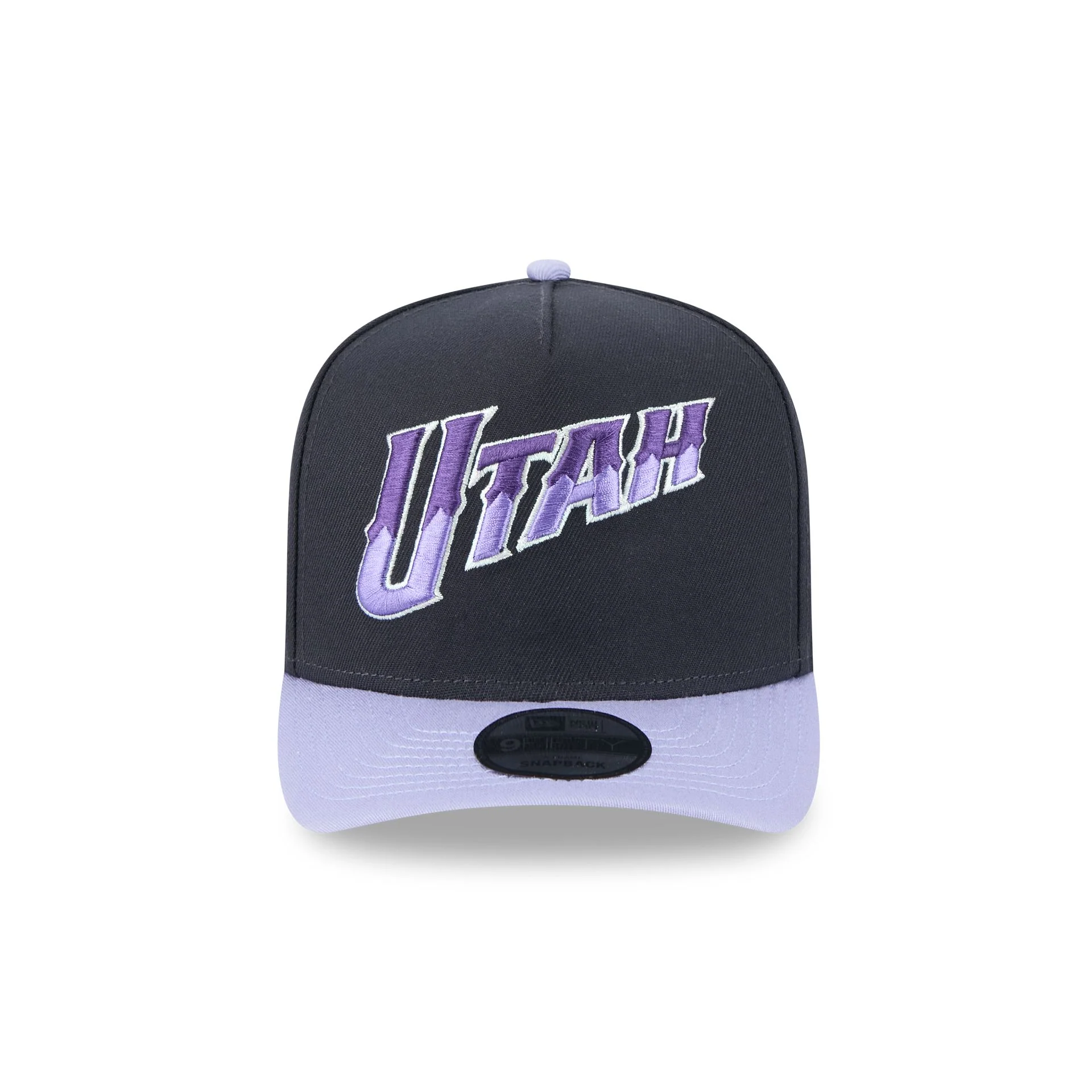 Utah Jazz Navy Lavender 9FIFTY A-Frame Snapback Hat