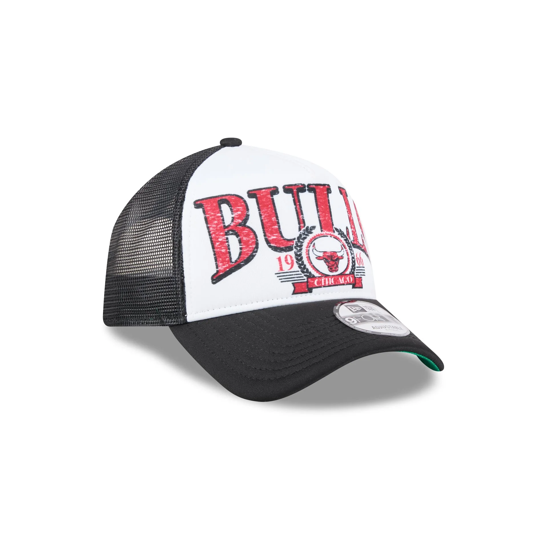Chicago Bulls Distressed 9FORTY A-Frame Trucker Hat