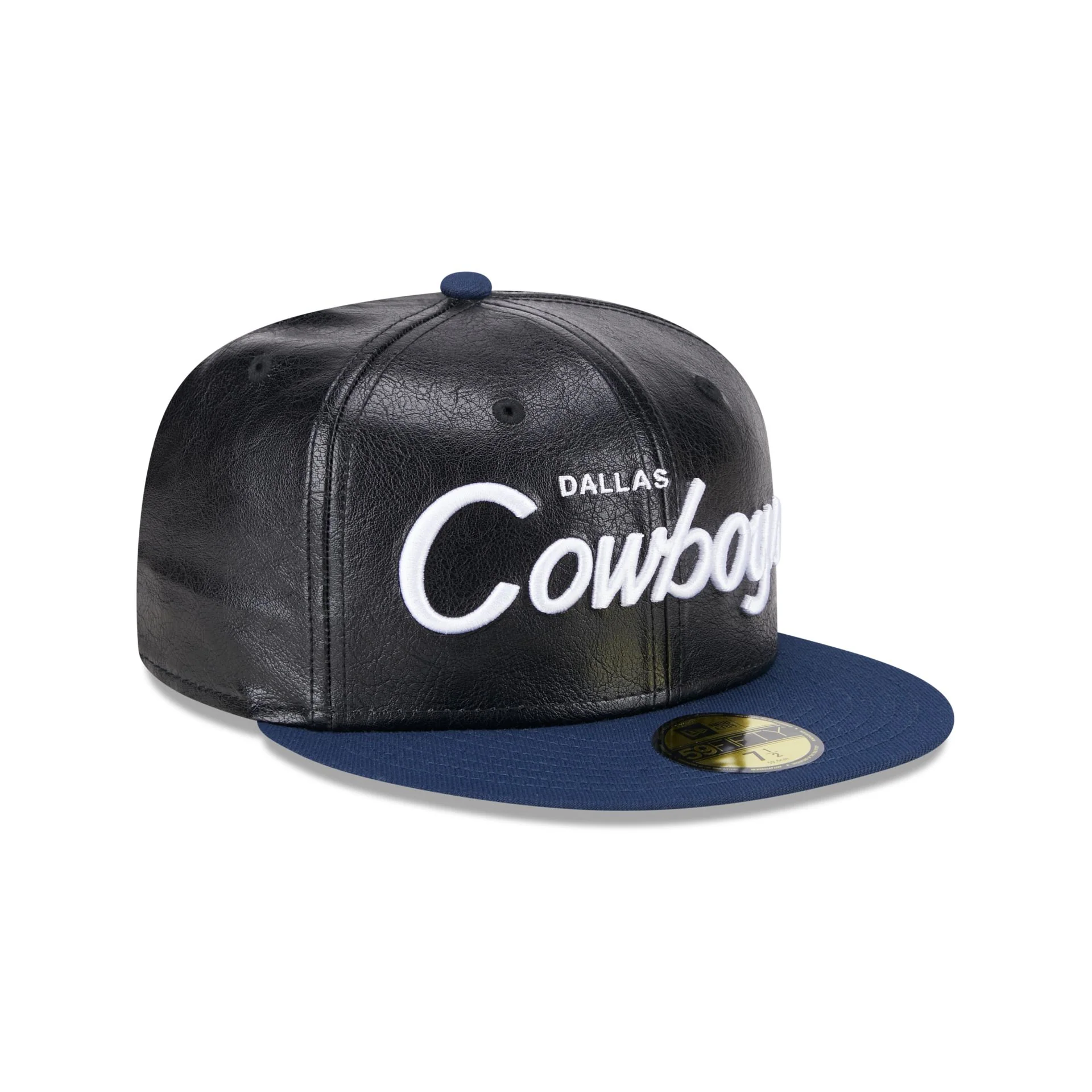 Dallas Cowboys Faux Leather Crown 59FIFTY Fitted Hat