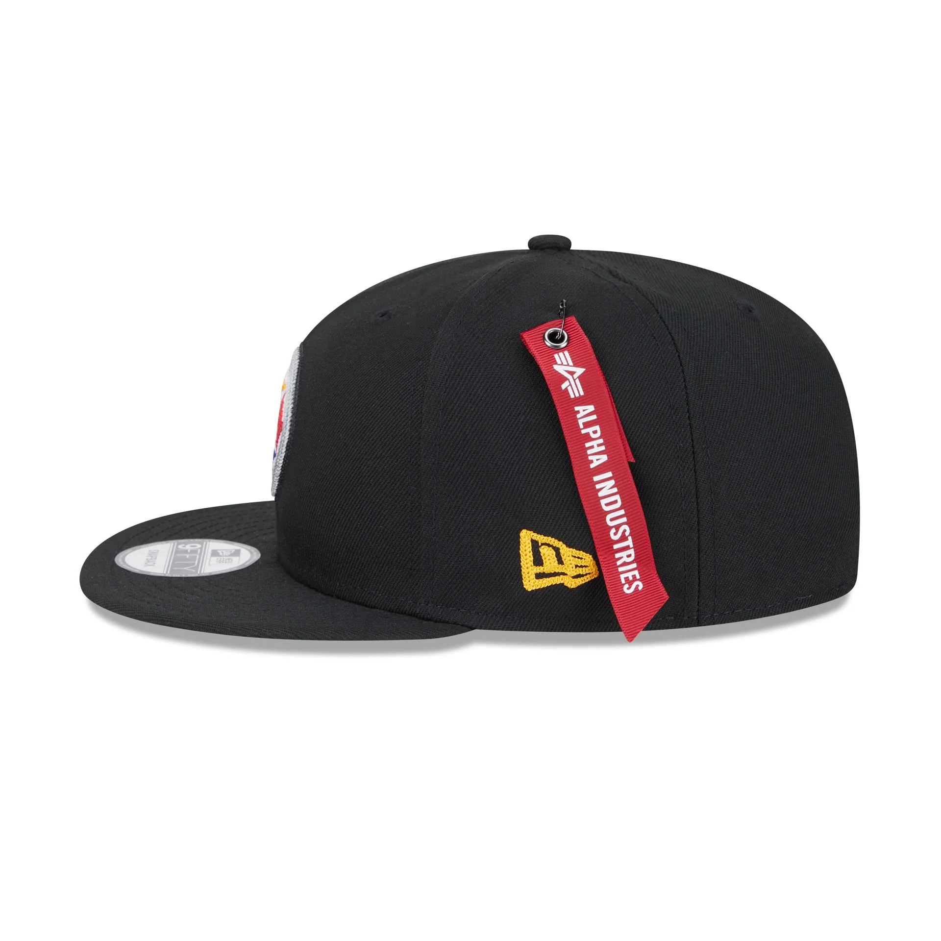 Alpha Industries x Pittsburgh Steelers Black 9FIFTY Snapback Hat