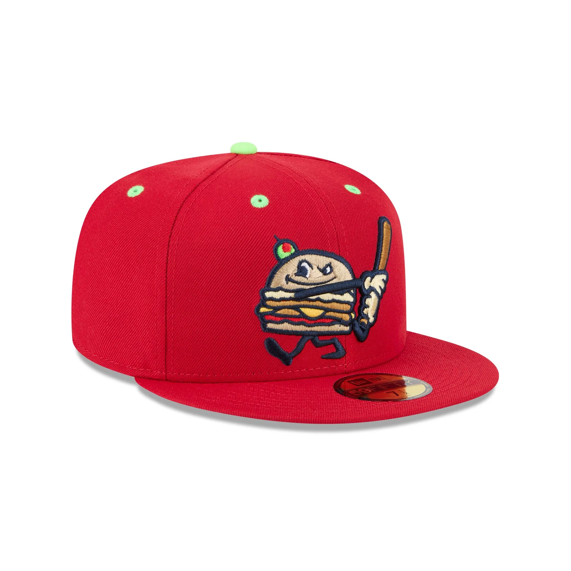 Akron RubberDucks Theme Night Red 59FIFTY Fitted Hat
