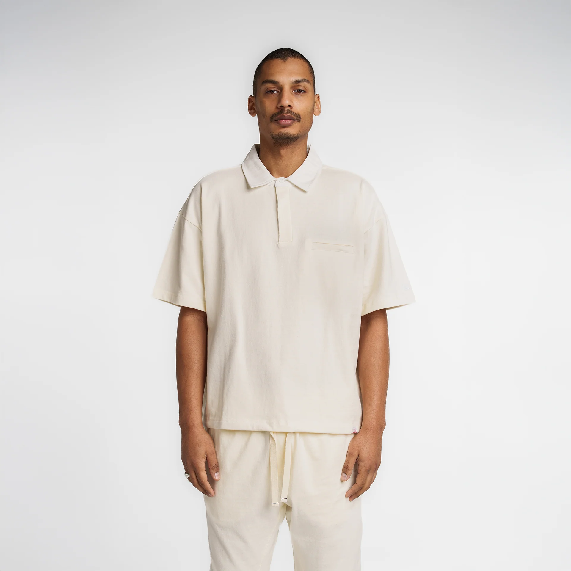 New Era Branded Alden Chrome White Rugby Shirt