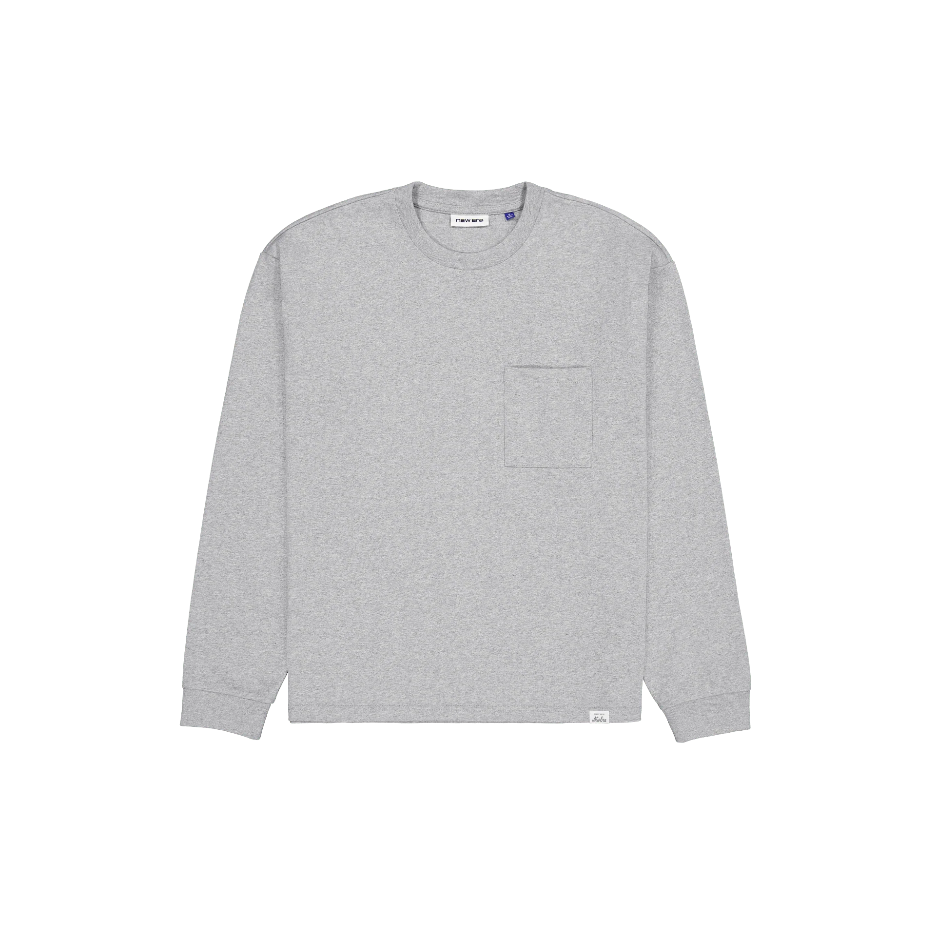 Aurora Heather Gray Long Sleeve Pocket T-Shirt