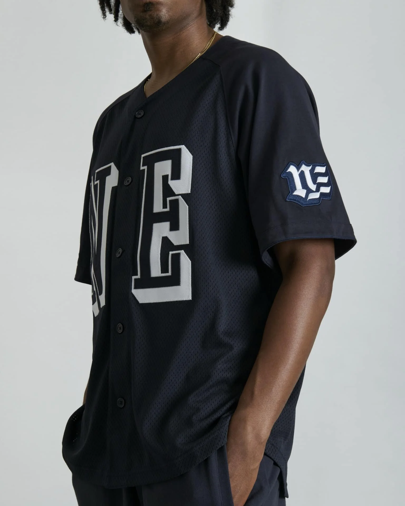 Warren Navy Raglan Baseball Jersey