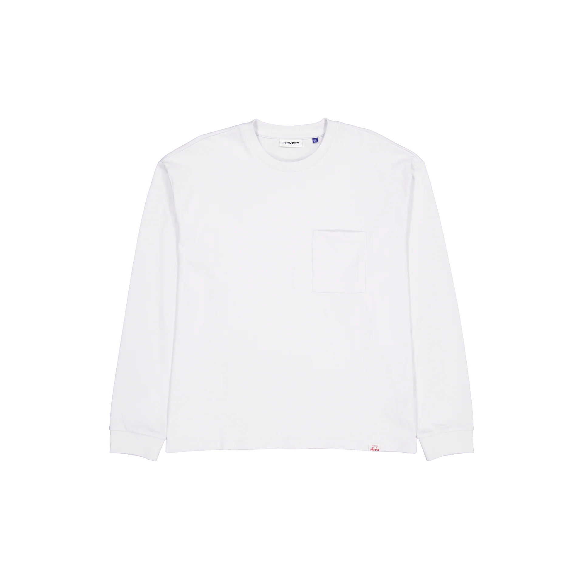 Aurora Optic White Long Sleeve Pocket T-Shirt