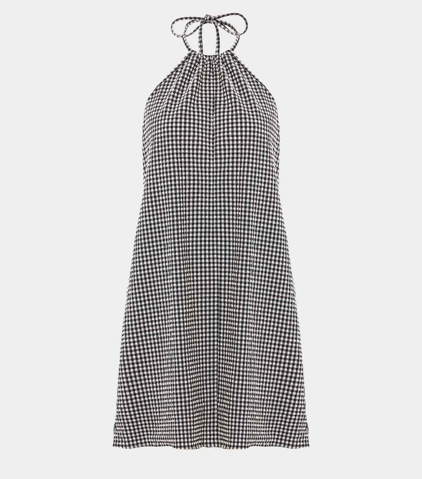 Gingham Seersucker Mini Dress