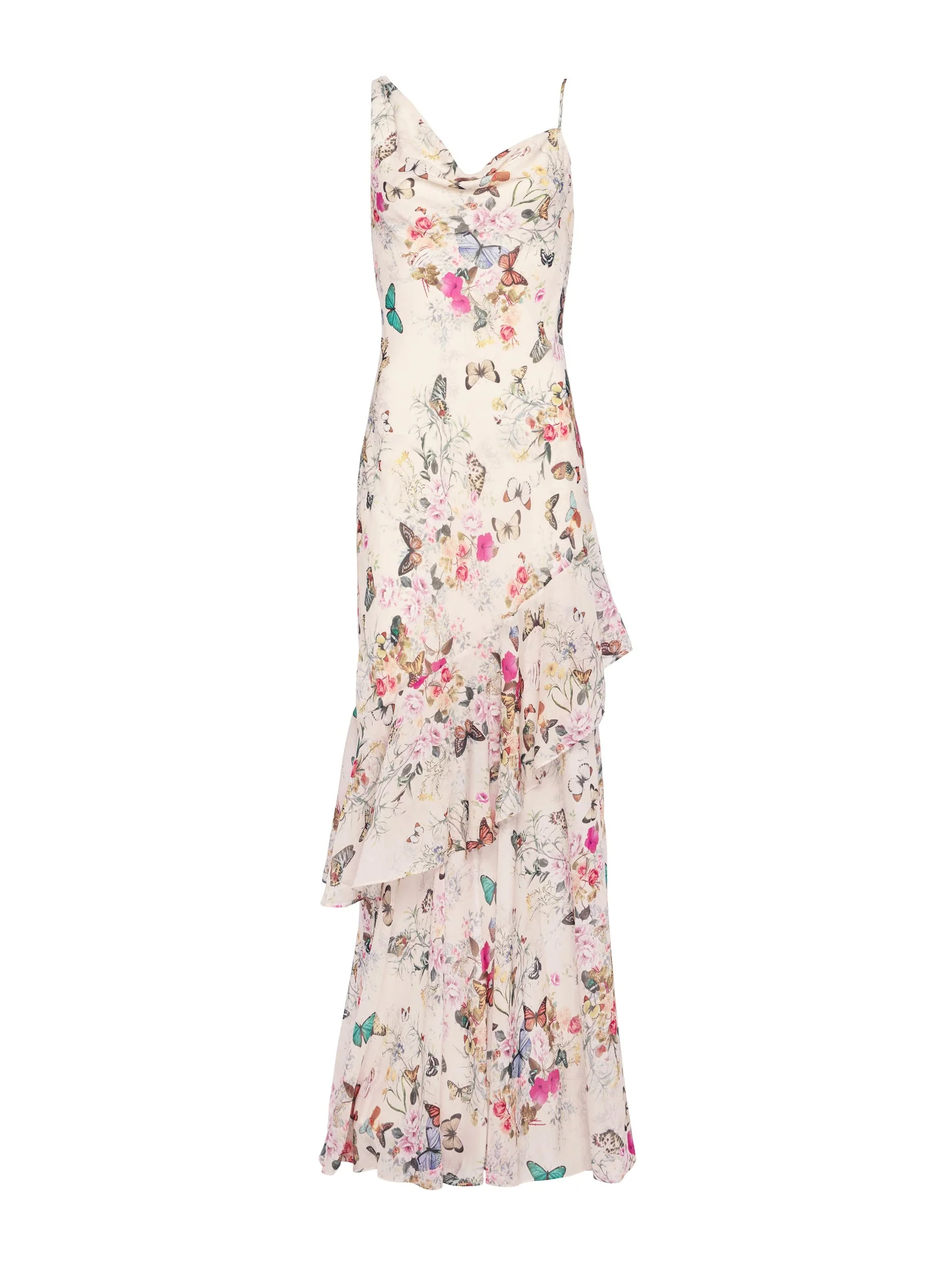 Viola Silk Cowl-Neck Gown