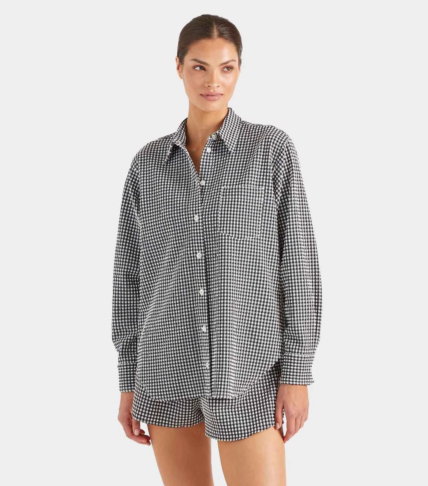 Gingham Seersucker Shirt