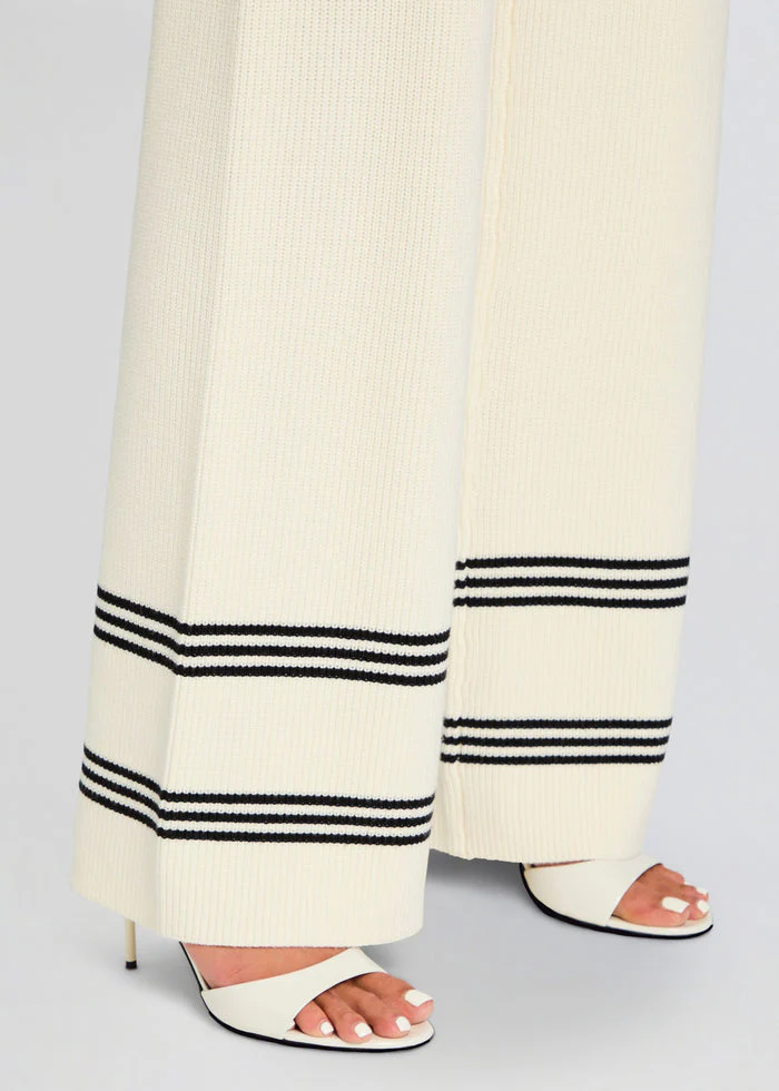 Poe Knit Pants - Eggshell/Black