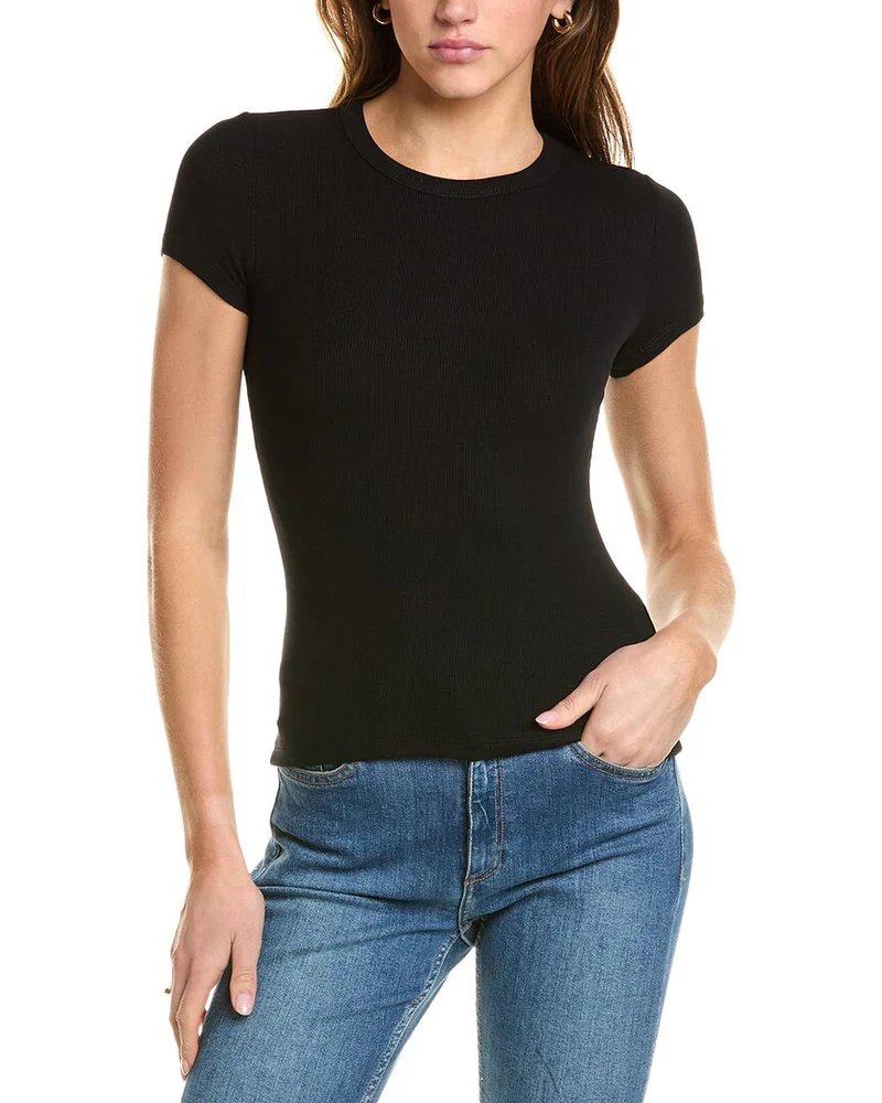 Amber Fitted Tee - Black
